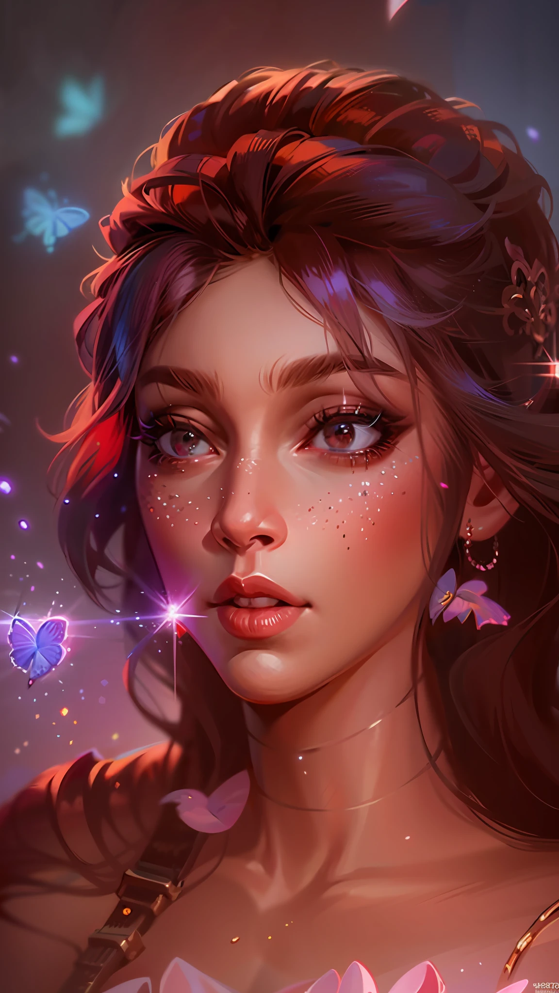 anime girl with butterfly and butterfly wings in her hair, fantasy art style, digital fantasy portrait, stunning digital illustration, digital art. artstation, rossdraws portrait, fantasy art behance, digital art fantasy art, cute detailed digital art, fantasy portrait, beautiful digital illustration, inspired by rossdraws, detailed digital painting, digital fantasy art ), glossy digital painting, 🌺 cgsociety