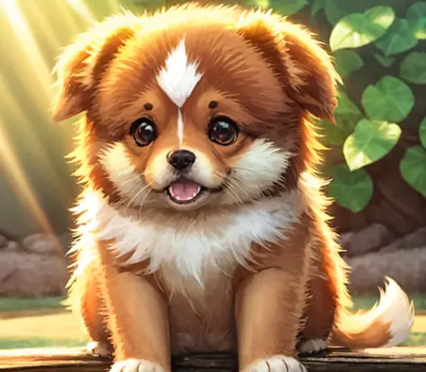 (2 girls:1.2) , 1 pomeranian puppy, cute, outdoors, god rays,  kawaii, slice of life, studio ghibli, (masterpiece:1.2), (best quality:1.2), Amazing, highly detailed, beautiful, finely detail, Depth of field, extremely detailed CG unity 8k wallpaper,