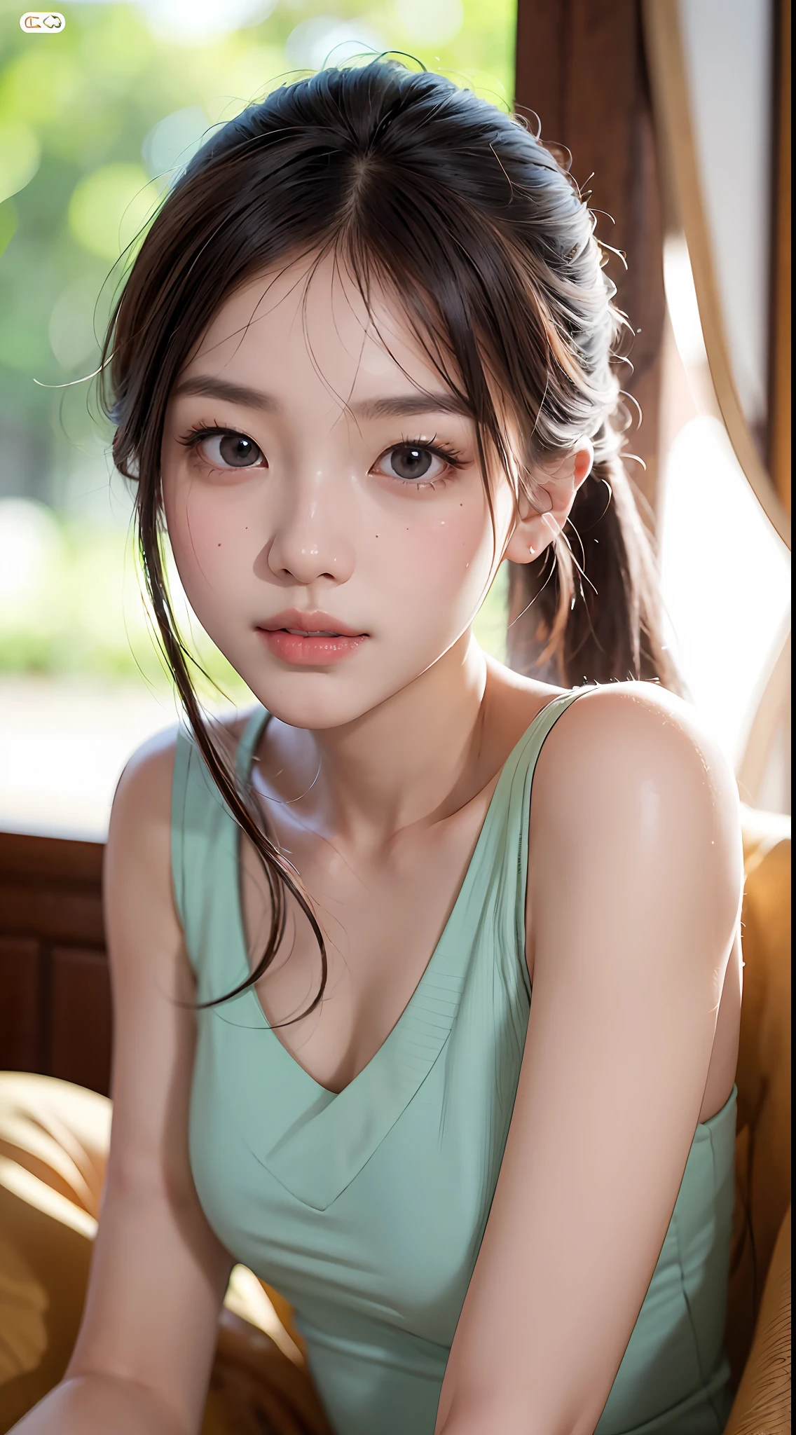 Masterpiece,(Most Realist:1.5),Max Resolution,Max Face Resolution,Maximum Environmental Detail,Most Beautiful Woman,,Thai Woman,Thai,Teen Girl,Fair Skin,Big Eyes,Beautiful Eyes,Short,Bright Face,Most Beautiful Nose,Sitting on a Wonder