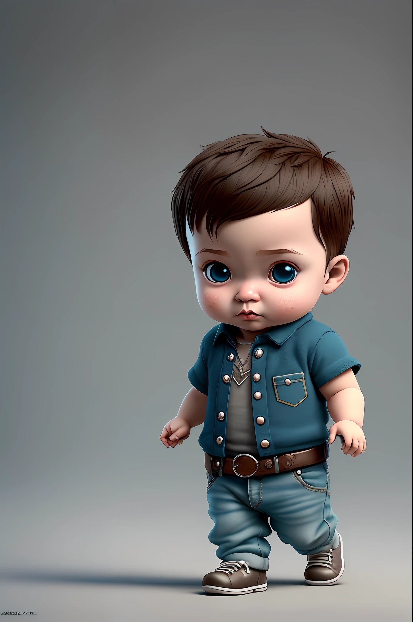 (cbzbb:1.25), portrait of cutest illustration of baby Greg walking ...