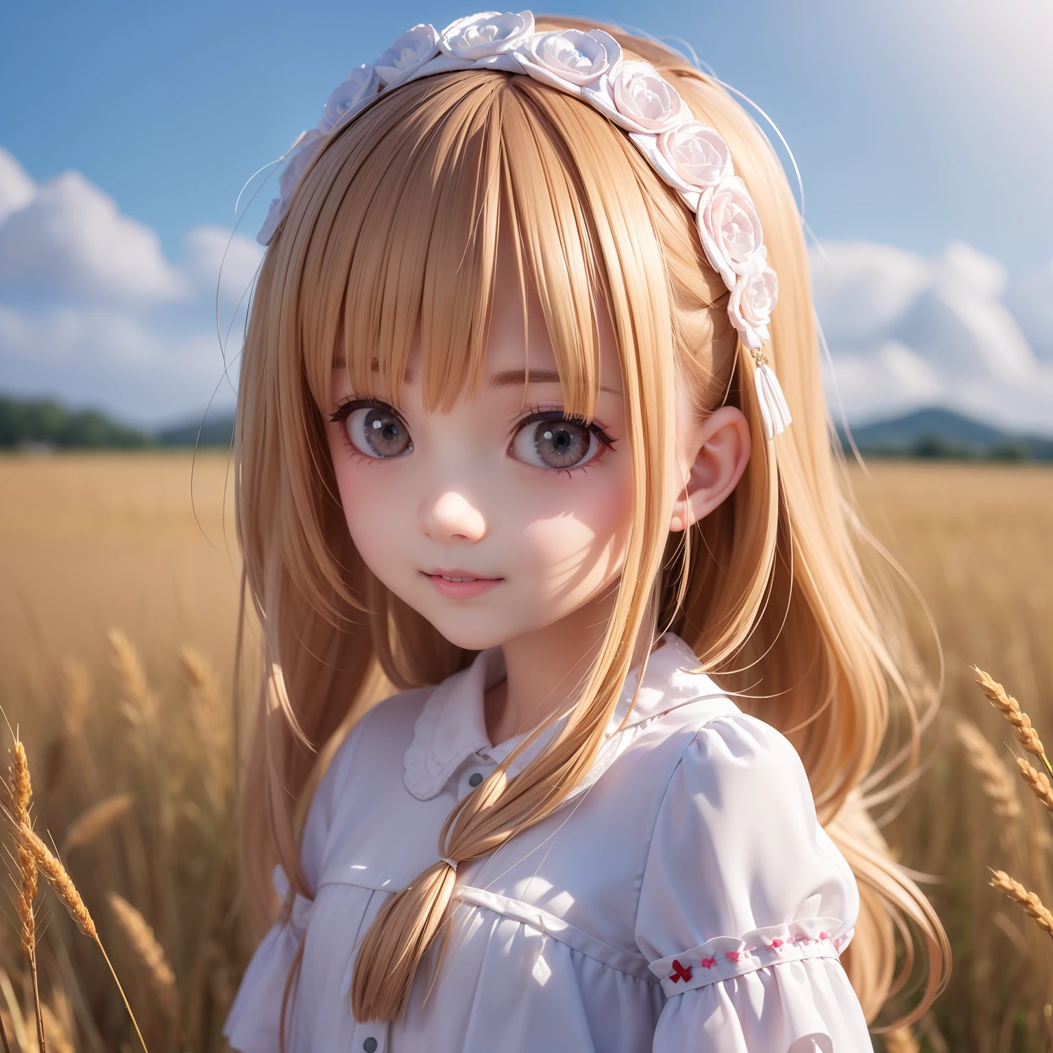 (((realistic, 3d face, lustrous skin,))), photorealistic, dynamic_color_range,((6year old girl:1.5)), masterpiece, complete anatomy, whole body, children's body, child, super cute, girl, little girl, bangs,blond hair, beautiful shining body,Smiles, happiness, wheat fields,horizon,Sorochka white blouse,Sorochka, beautiful girl, 1 girl, loli, petite girl, top quality, masterpiece, high eyes,drooping eyes,((realism: 1.2)), petite, bangs, tall eyes, natural light,(aquamarine eyess), beautiful girl with fine details, Beautiful and delicate eyes, Beautiful girl, detailed face, Beautiful eyes, beautiful shining body, vixip, dynamic far view shot,cinematic lighting, perfect composition, by sumic.mic, ultra detailed, official art, masterpiece, (best quality:1.3), reflections, extremely detailed cg unity 8k wallpaper, detailed background, masterpiece, best quality, (masterpiece), (best quality:1.4), (ultra highres:1.2), (hyperrealistic:1.4), (photorealistic:1.2), best quality, high quality, highres, detail enhancement,Sorochka,wearing a sorochka,(golden wheat fields),Ukrainian girl,(((realistic, 3d face, lustrous skin,))), photorealistic, dynamic_color_range,((6year old girl:1.5)), masterpiece, complete anatomy, whole body, children's body, child, super cute, girl, little girl, bangs,blond hair, beautiful shining body,Smiles, happiness, wheat fields,horizon,Sorochka white blouse,Sorochka, beautiful girl, 1 girl, loli, petite girl, top quality, masterpiece, high eyes,drooping eyes,((realism: 1.2)), petite, bangs, tall eyes, natural light,(aquamarine eyess), beautiful girl with fine details, Beautiful and delicate eyes, Beautiful girl, detailed face, Beautiful eyes, beautiful shining body, vixip, dynamic far view shot,cinematic lighting, perfect composition, by sumic.mic, ultra detailed, official art, masterpiece, (best quality:1.3), reflections, extremely detailed cg unity 8k wallpaper, detailed background, masterpiece, best quality, (masterpiece), (best quality:1.4), (ultra h