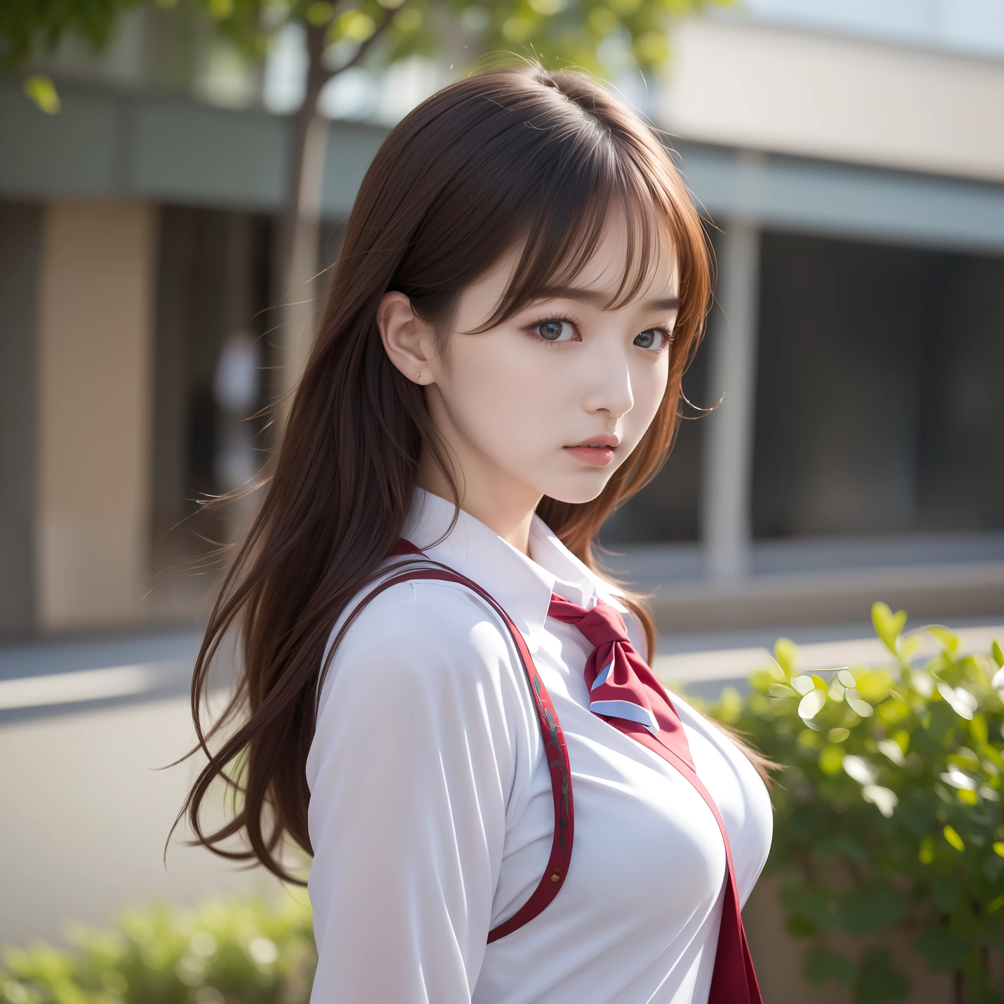 (Best quality, High resolution, Masterpiece :1.3), School uniform: 1.3, Korean Idol, Nogizaka Idol, Gravure Idol, Actress, fashion model posing