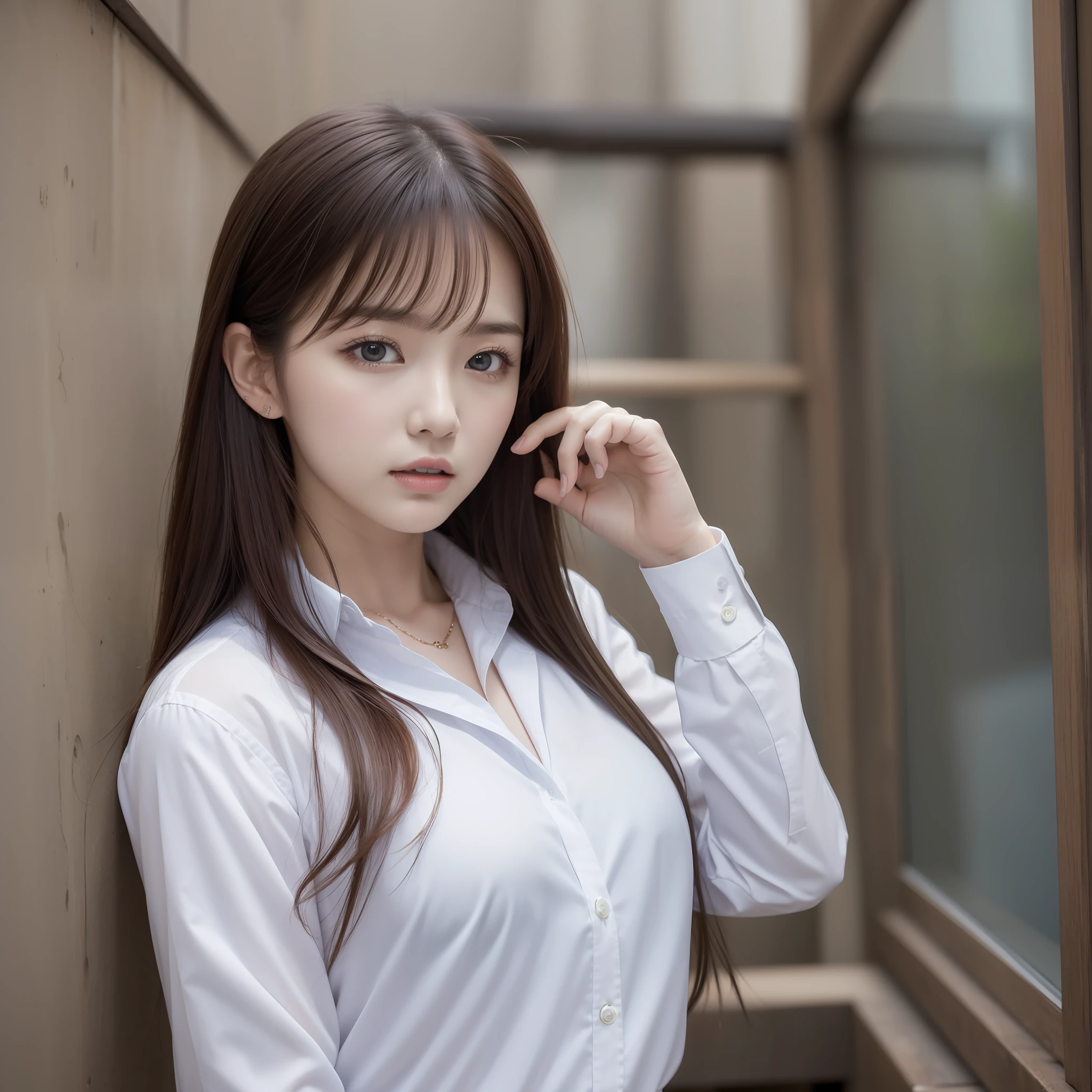 (Best quality, High resolution, Masterpiece :1.3), School uniform: 1.3, Korean Idol, Nogizaka Idol, Gravure Idol, Actress, fashion model posing