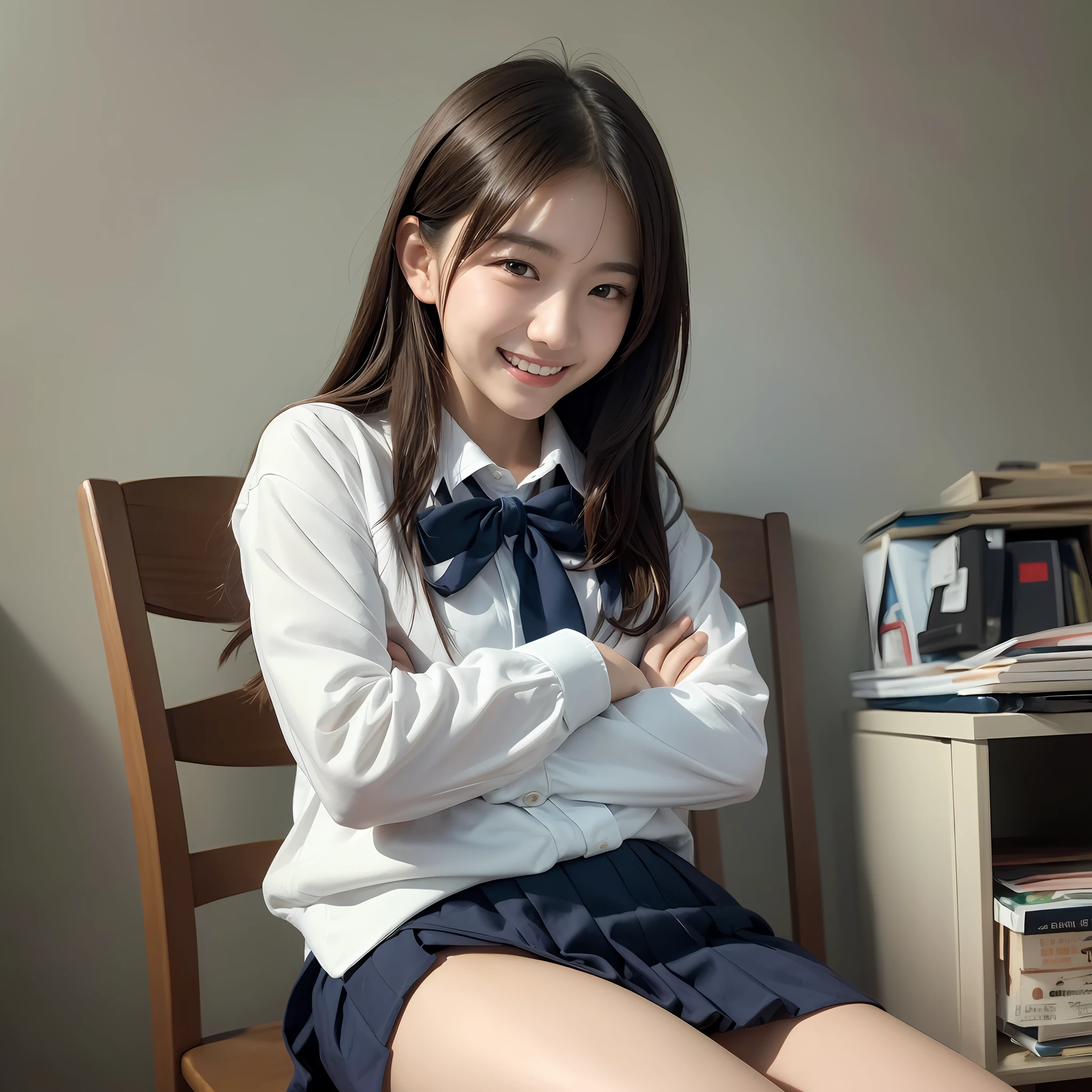(18 Jahre alt:1.2),(unaufrichtiges Lachen:1.2),(Wegschauen:1.3),8k,RAW-Porträt eines japanischen Mädchens,fotorealistisch,ultrahohe Auflösung,beste Qualität,
BRECHEN
(Schuluniform:1.2),(von unten:1.2),auf Stuhl sitzen,verschränkte Arme,(Höschen geschossen:1.2),(unordentliches Zimmer:1.4)
BRECHEN
(natürliche Hautstruktur,detaillierte Haut, Hyperrealismus,Ultra-Schärfe),komplizierte Details,Tiefenschärfe, Licht dimmen,koreanisches Idol、Nogizaka-Idol、Tiefdruck-Idol、、Mode-Modell posiert
