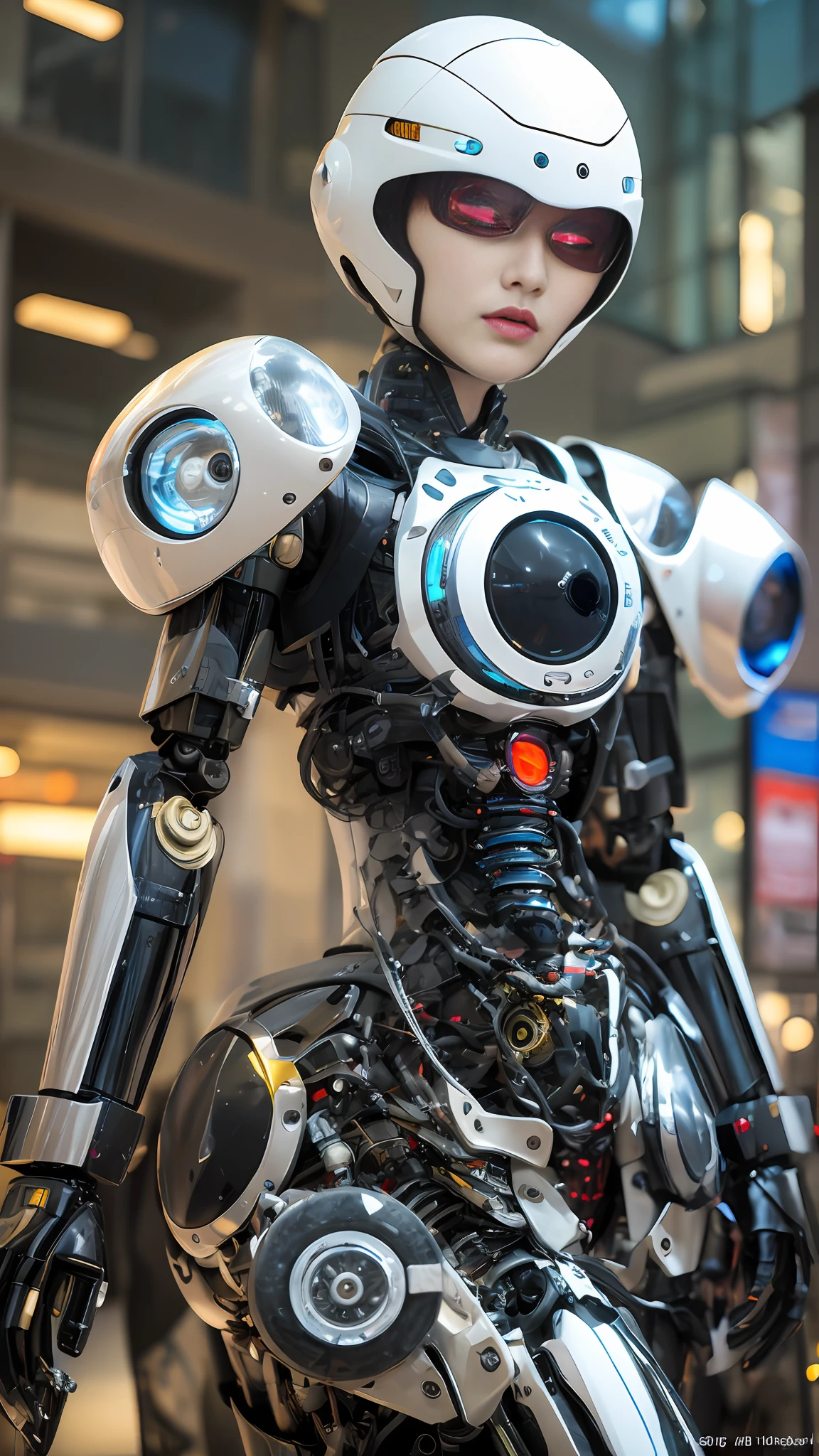 alta calidad, obra maestra, Resolución ultraalta, (Realista: 1.4), Los robots femeninos y los dispositivos mecánicos son elementos comunes en el mundo de alta tecnología del cyberpunk.. Aquí hay un consejo de escritura sobre este tema.:

1. Configuración de fondo:
Construye un mundo cyberpunk con tecnología altamente desarrollada en el futuro.. Describe un paisaje urbano lleno de edificios de gran altura., Calles concurridas, y dispositivos tecnológicos geniales. En este mundo, Los robots femeninos y los dispositivos mecánicos son omnipresentes en todos los campos., De la presencia laboral a la presencia recreativa..

2. Aspecto y función de los robots femeninos.:
Describir las características físicas de un robot femenino., que puede ser una carcasa de metal transparente como el cristal o un material sintético que imita el color de la piel de un cuerpo humano.. Destacar sus características de alta tecnología., como su capacidad de pensar, aprender y expresar sus emociones por su cuenta.

3. Aplicación de dispositivos mecánicos.:
Representa varios escenarios de aplicación de dispositivos mecánicos.. Pueden ser asistentes de cuidado personal con masaje., funciones de baño y belleza; También puede ser empleada doméstica., asumir el papel de tareas domésticas o cuidar de personas mayores y niños; Incluso puede ser un arma de guerra., con alta movilidad y poderosa potencia de fuego.

4. Relación hombre-máquina:
Representando la relación entre robots femeninos y humanos.. Describir cómo se comunican las personas., colaborar, o disputar con ellos. Algunos los ven como socios y amigos., mientras que otros los ven como herramientas o esclavos.

5. Dilemas éticos y morales:
Explora las cuestiones éticas y morales que plantean los robots femeninos y los dispositivos mecánicos.. Por ejemplo, ¿Pueden las personas aceptar verdaderamente su existencia como experimentadores emocionales?? ¿Deberían tener autonomía y derechos??

6. Eventos de giro:
Para introducir un punto de inflexión, Por ejemplo, el descubrimiento de que los robots femeninos ya no se limitan a las instrucciones humanas y comienzan a exhibir conciencia autónoma e incluso rebelión. Este evento provocará un debate y un conflicto sobre los derechos de los robots y la convivencia de humanos y máquinas..

Con estos consejos, ellos