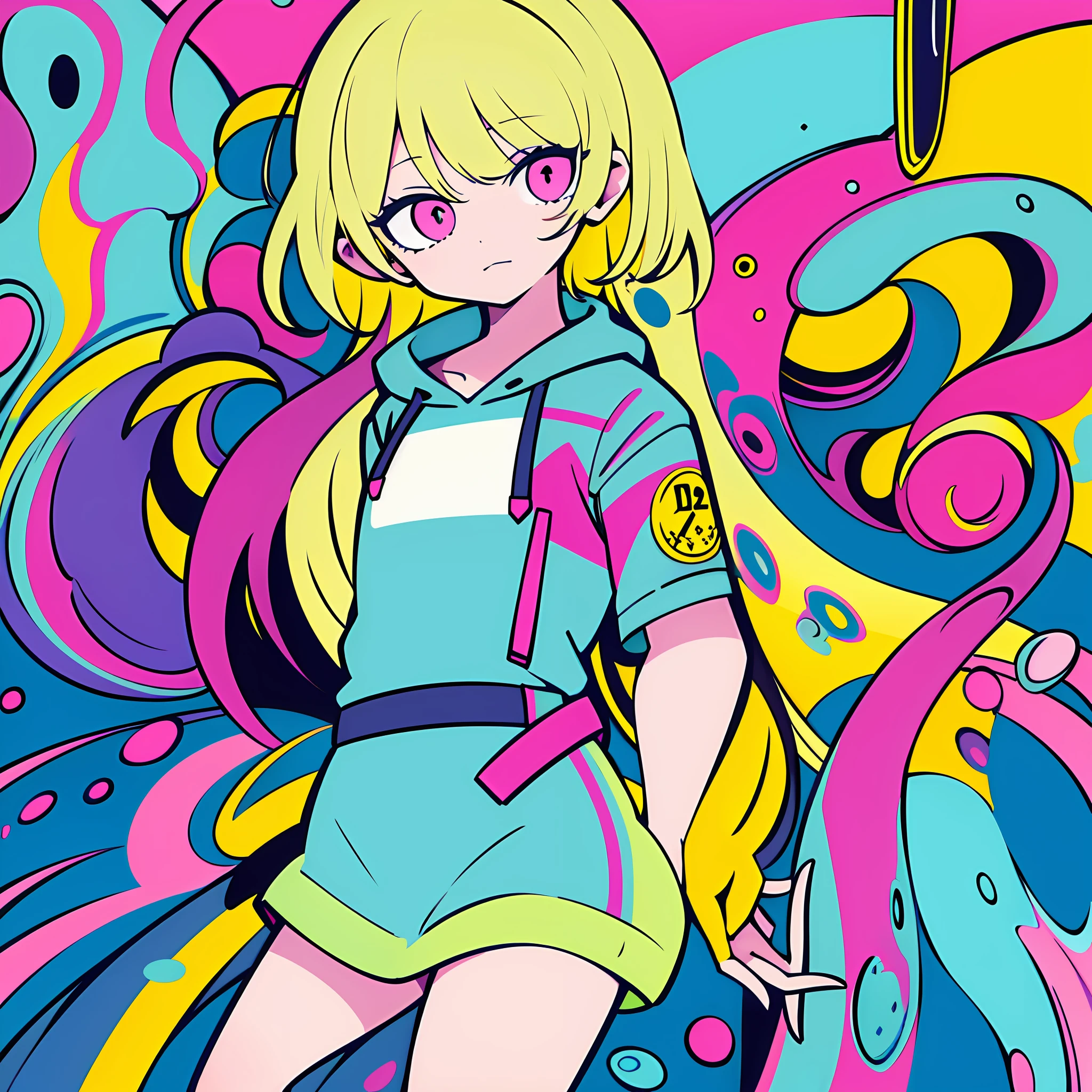 (Ultra Detailed,Ultra High Definition,Detailed Background),((2D)),((Flat Color)),((Colorful)),(((Floating Colorful Water))),1 Girl,Solo,Watch Viewer,Break,Hair Color
blond hair
Dress
Hoodie
character
tidy