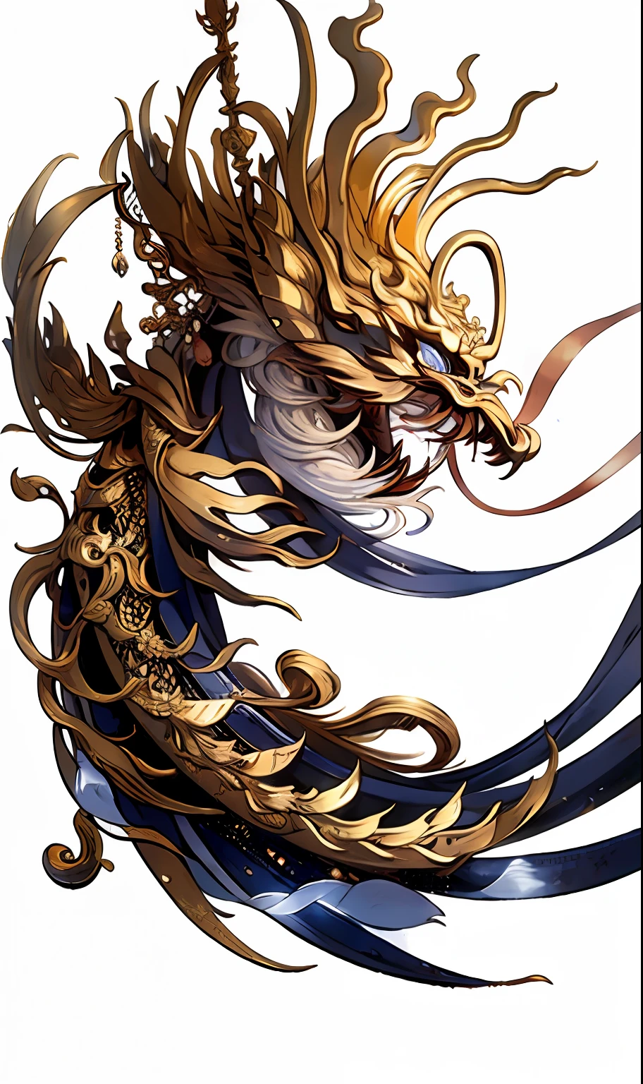 Shenlong, ancient Chinese clothing, sunlight, clear face, clean white ...