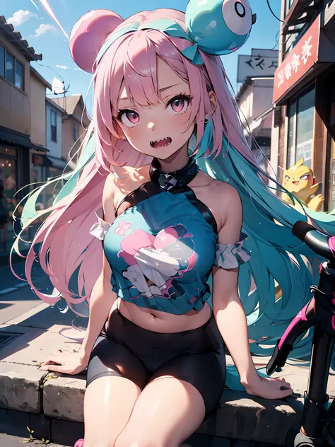 ultra detailed, illustration, masterpiece, (hyper super ultra detailed perfect beautiful piece), (pink hair, bow-shaped hair, aq...