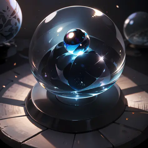 A crystal ball with a mysterious atmosphere