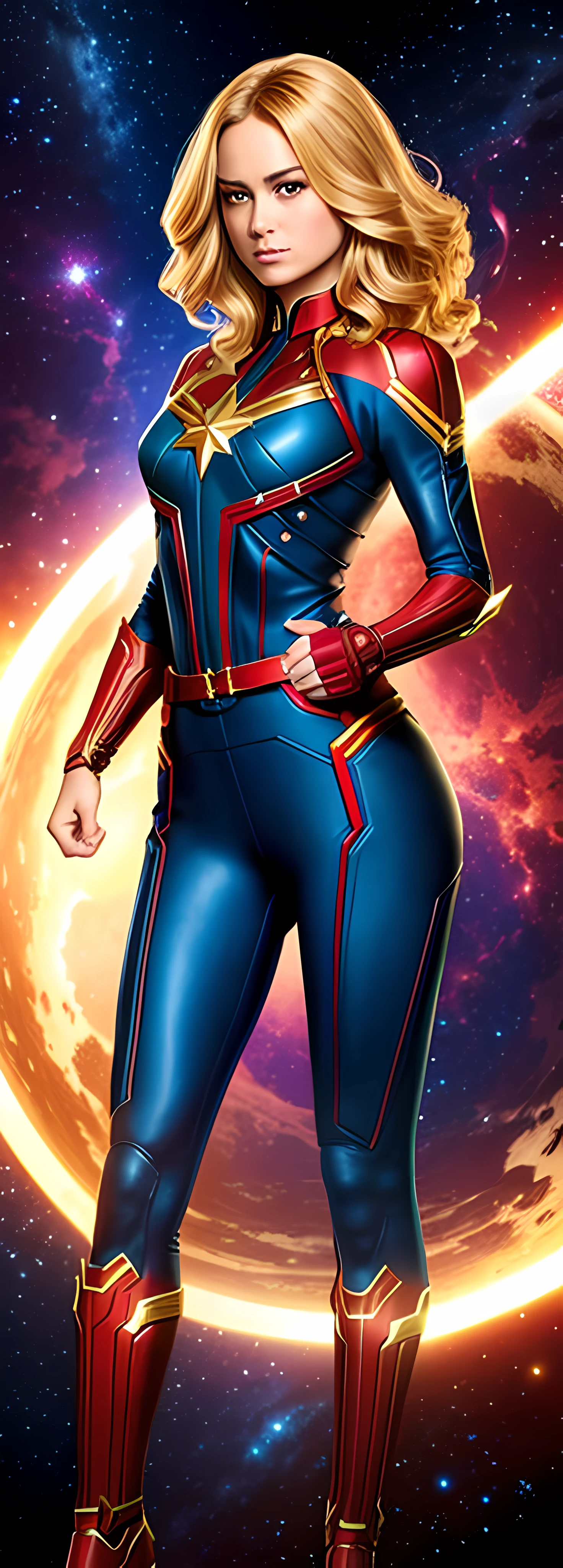 Captain marvel by the - artist - SeaArt AI