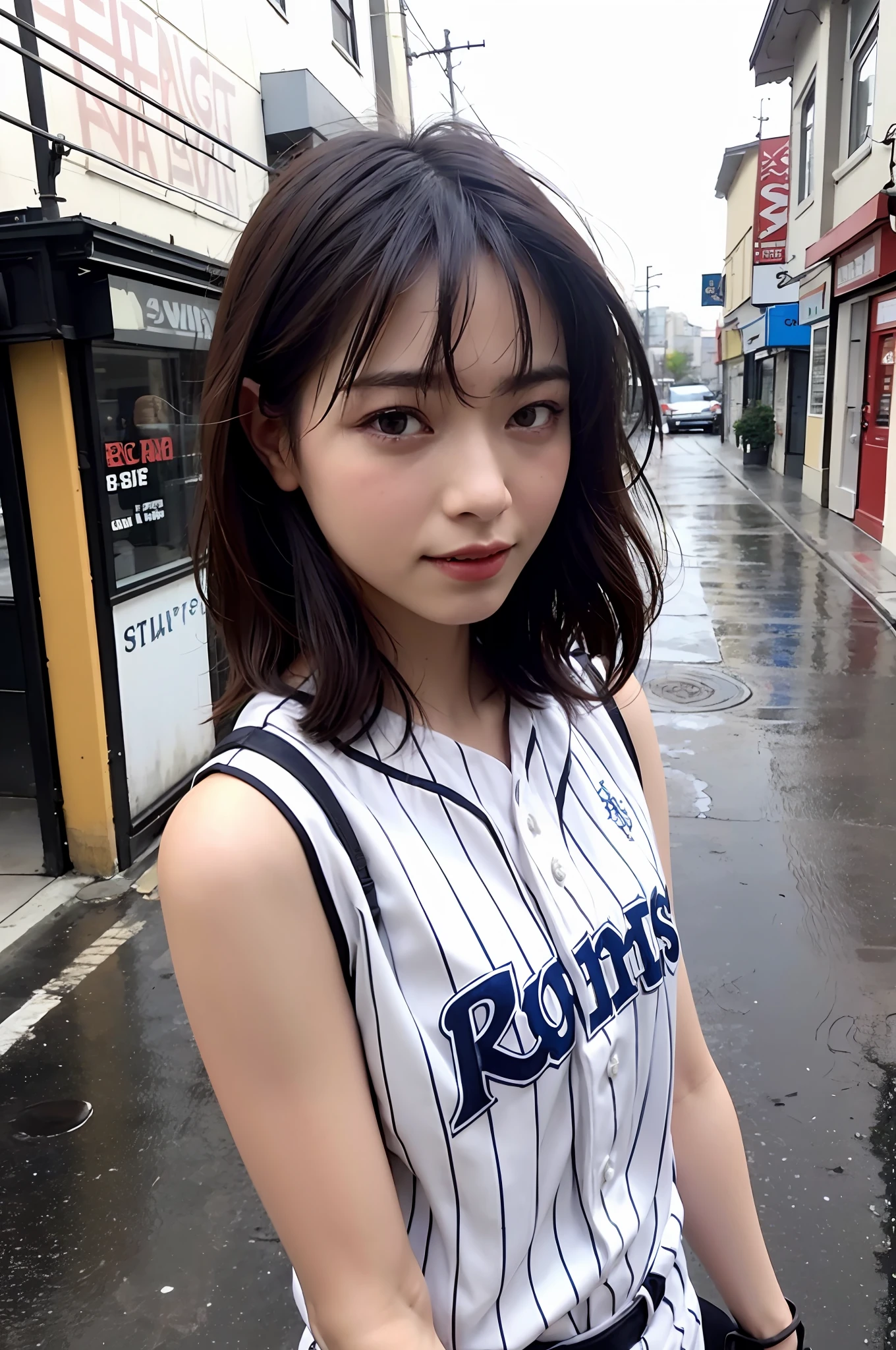 穿棒球服,