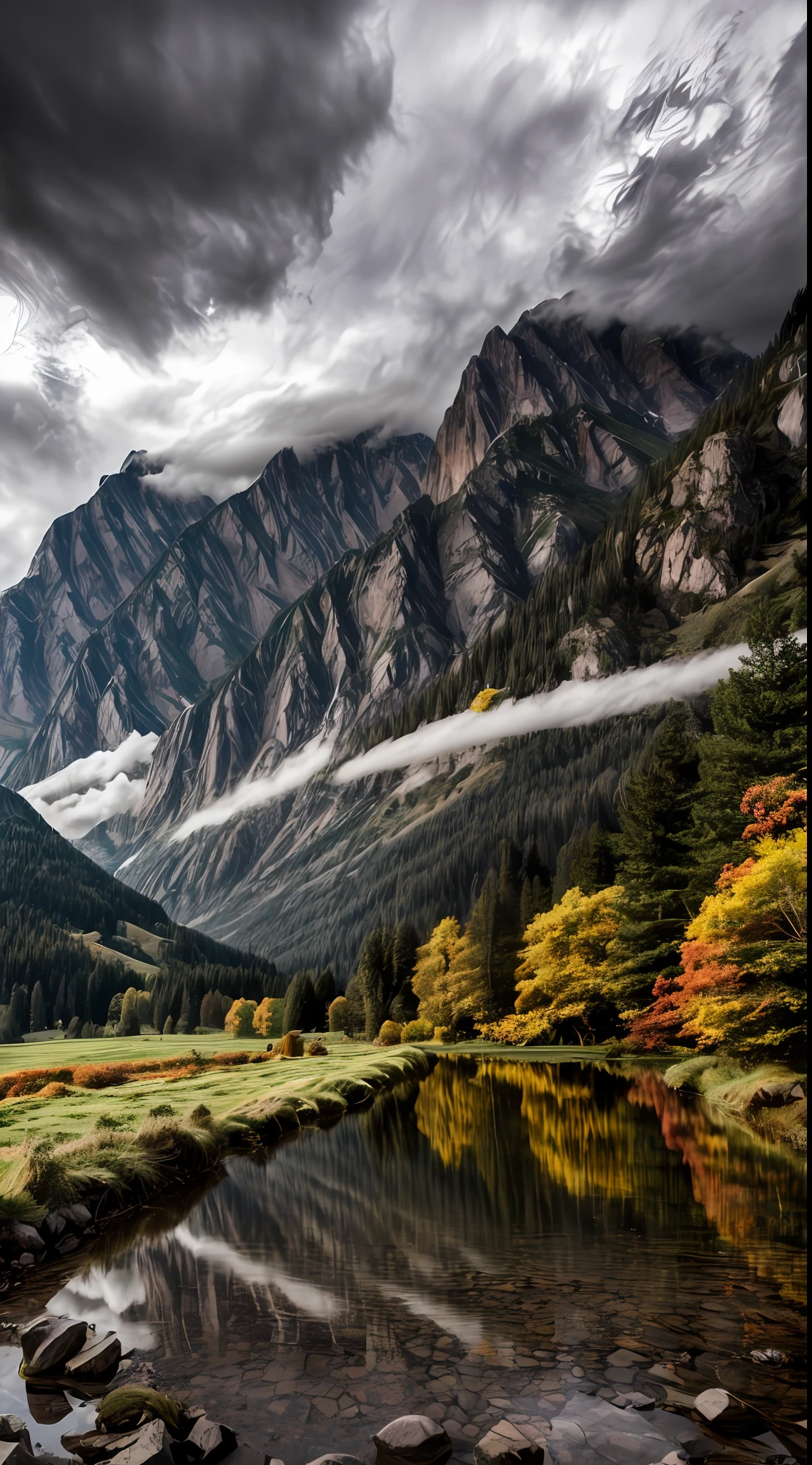 ((chef-d&#39;œuvre)), ((meilleure qualité))), ((ultra détaillé)), (incroyable:1.1), Beau, nature, montagnes, grand vent, Vent soufflé par le vent, nuage de lignes, temps nuageux, Lumière jaillissant des nuages, Dans un paysage luxuriant, Photo primée, Toshiba PDR M70 Boo