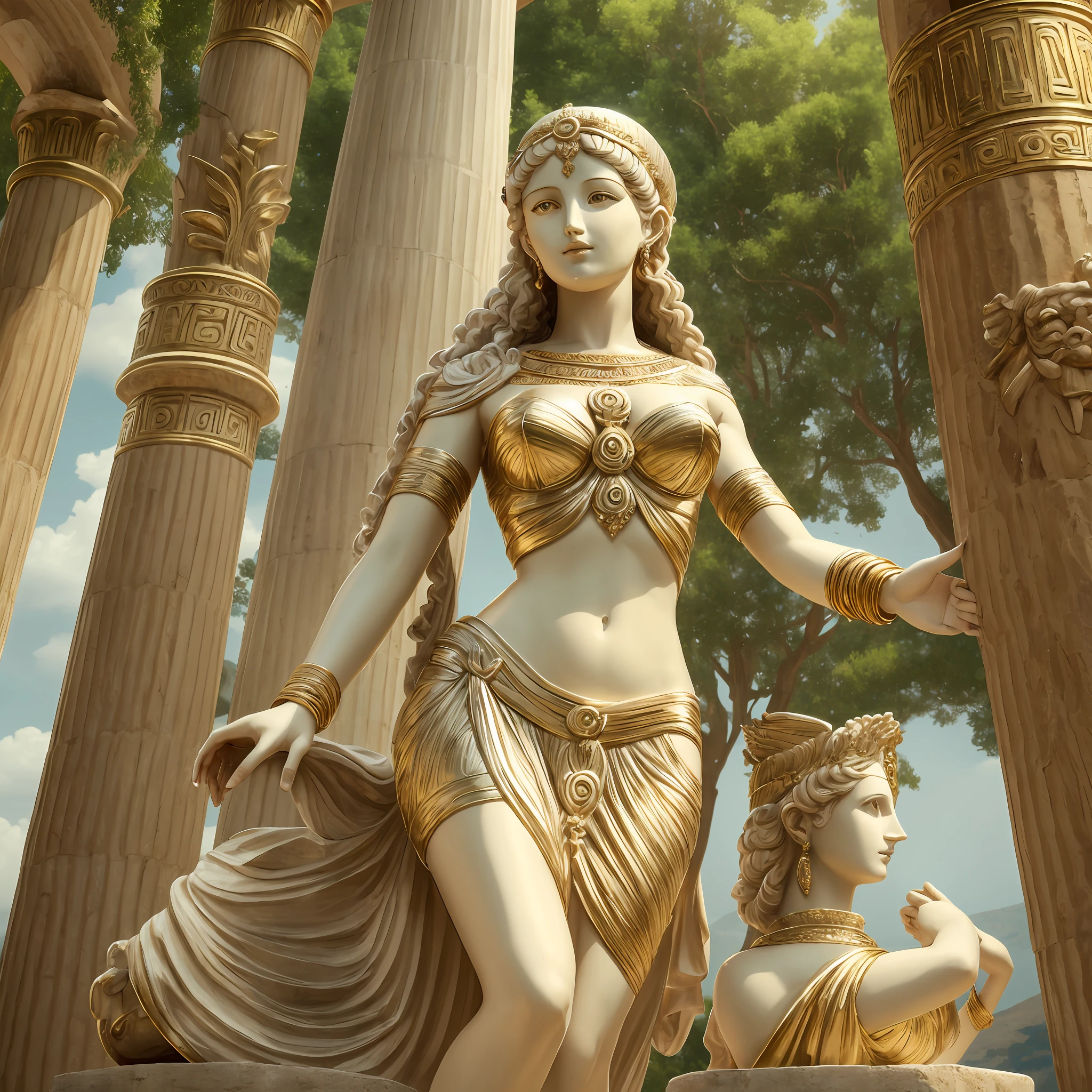 Aphrodite, white dress like déesse grecque, statue féminine d’Alafed, deux bras, Deux jambes, fond d&#39;univers mystérieux, Déesse de l&#39;amour, déesse grecque of love and peace, Déesse de Vénus, Déesse de la Lumière, déesse d’Hestia, Belle déesse, déesse grecque, déesse de la sagesse, déesse grecque Athena, Sainte Déesse, seulement une personne