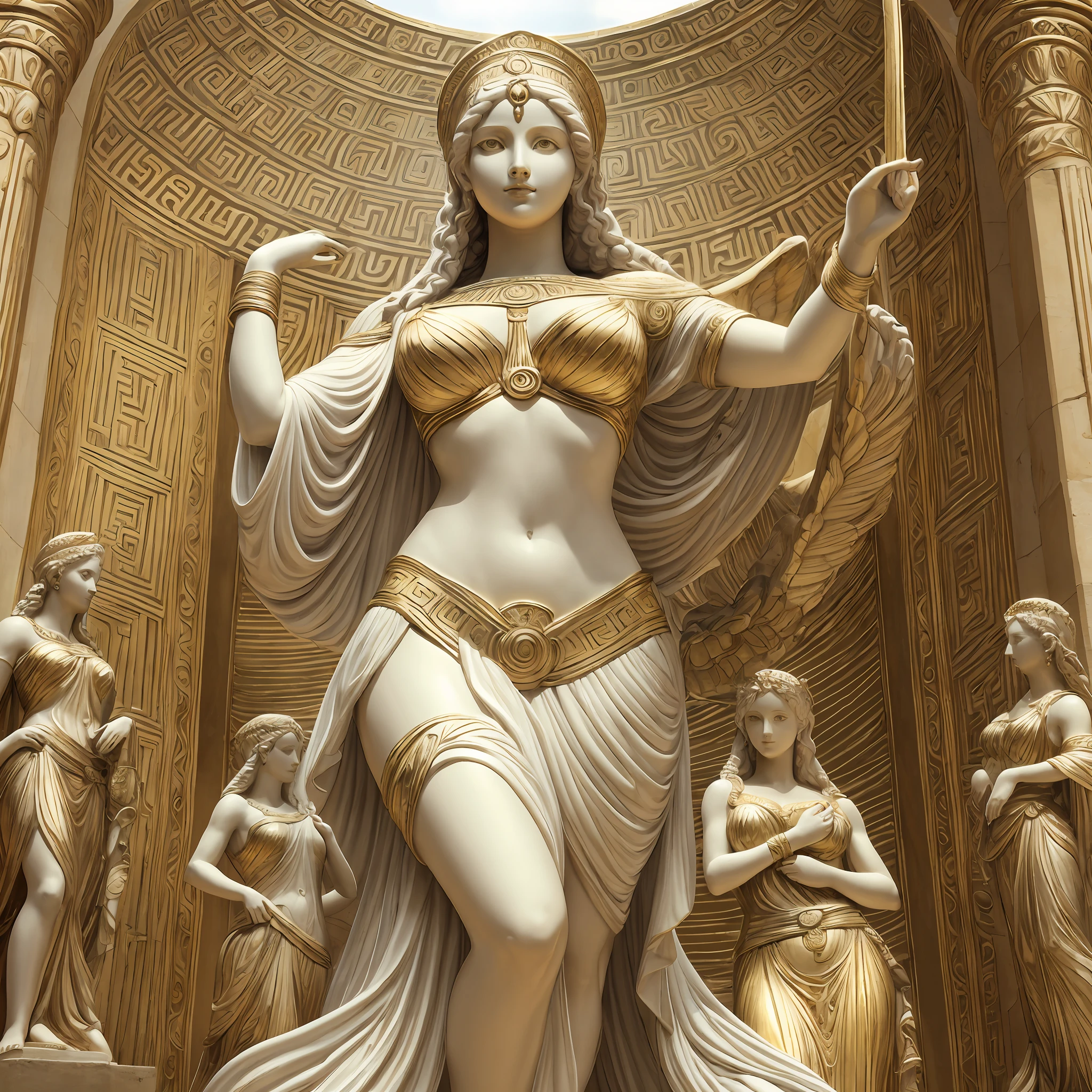 阿佛洛狄忒, white dress like 希臘女神, 女性阿拉費德雕像, 两只手臂, 两条腿, 神秘的宇宙背景, 愛情女神, 希臘女神 of love and peace, 維納斯女神, 光之女神, 赫斯提亞女神, 美丽女神, 希臘女神, 智慧女神, 希臘女神 Athena, 神聖女神, 只有一個人