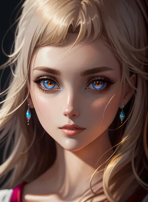 ((Best Quality)), ((Masterpiece)), (Real), (Detail),Anime Style, (1 woman) Close-up of blonde pretty woman, beautiful and moisturized eyes like crystal clear glass, face without makeup, 4K high-definition digital art, stunning digital illustrations, stunni...