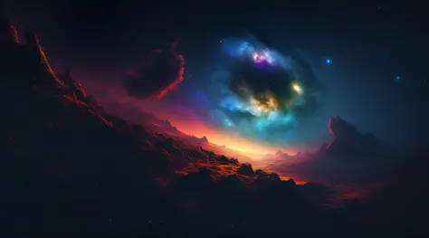 a close up of a picture of a very colorful galaxy, epic beautiful space scifi, dream like atmosphere 8k, dramatic nebula sky, atmospheric fantasy sky, space clouds, 4 k hd wallpaper very detailed, interstellar stormy bright sky, dramatic space sky, space l...