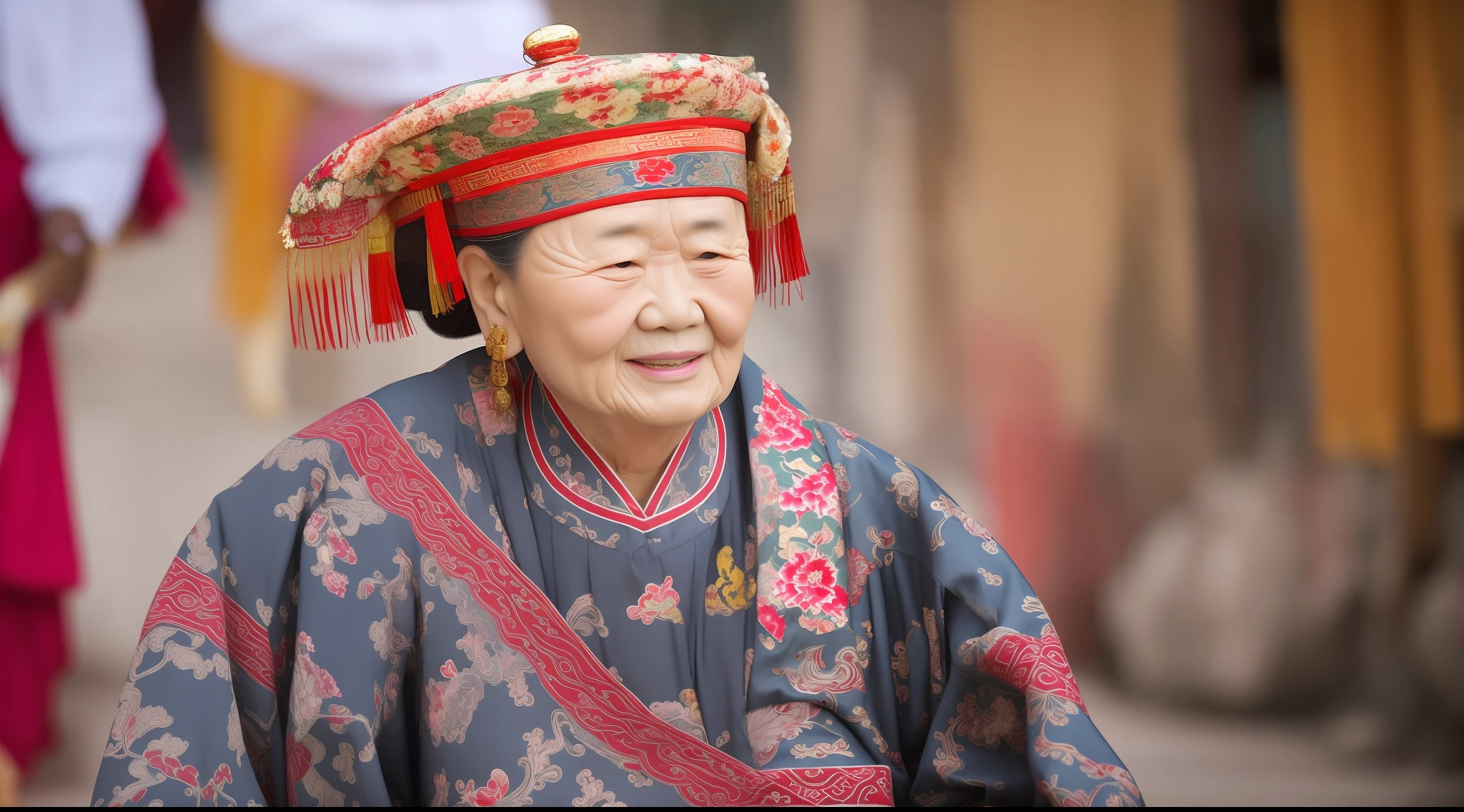 Old Eastern Chinese, striking and wise appearance. Wrinkled face, experience and wisdom. Expressive eyes, serenity and introspection. Gray hair, touch of dignity to your look. Traditional Chinese clothes, tradition and culture. Upright posture and gestures are precise and graceful, life of discipline and practice. Soft light highlights the nuances and details of his face, creating an atmosphere of reverence and admiration, beauty and depth of age, wisdom and tradition, Chinese culture. --auto