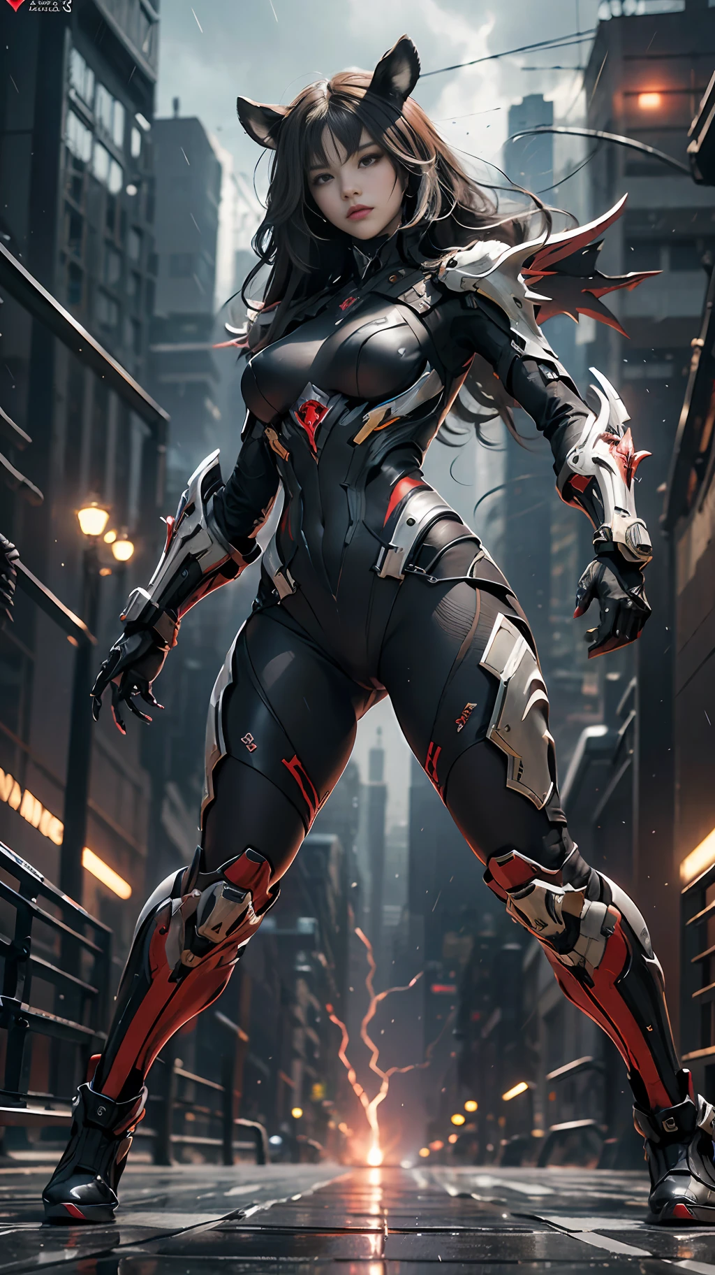 1 chinese girl, warframe, intricate pattern, heavy metal, energy line, heroic beauty head, glowing eyes, elegant, intense, blood red and black uniform, solo, modern, city, street, dark clouds, thunderstorm, heavy rain, dramatic lighting, (masterpiece:1.2), best quality, high resolution, beautiful details, extremely detailed, perfect lighting, 1 Chinese, warframe, Prime, rhinoceros prime, volt prime, saryn prime dynamic pose, Intricate patterns, heavy metal, energy lines, faceless, glowing eyes, long silver hair, windblown hair, elegant, intense, blood red and black uniform, bloody wings, solo, desert, sunny, bright, claws, dramatic lighting, (masterpiece: 1.2), best quality, high resolution, beautiful details, extremely detailed, perfect lighting, stroke, full body shot, martial arts moves