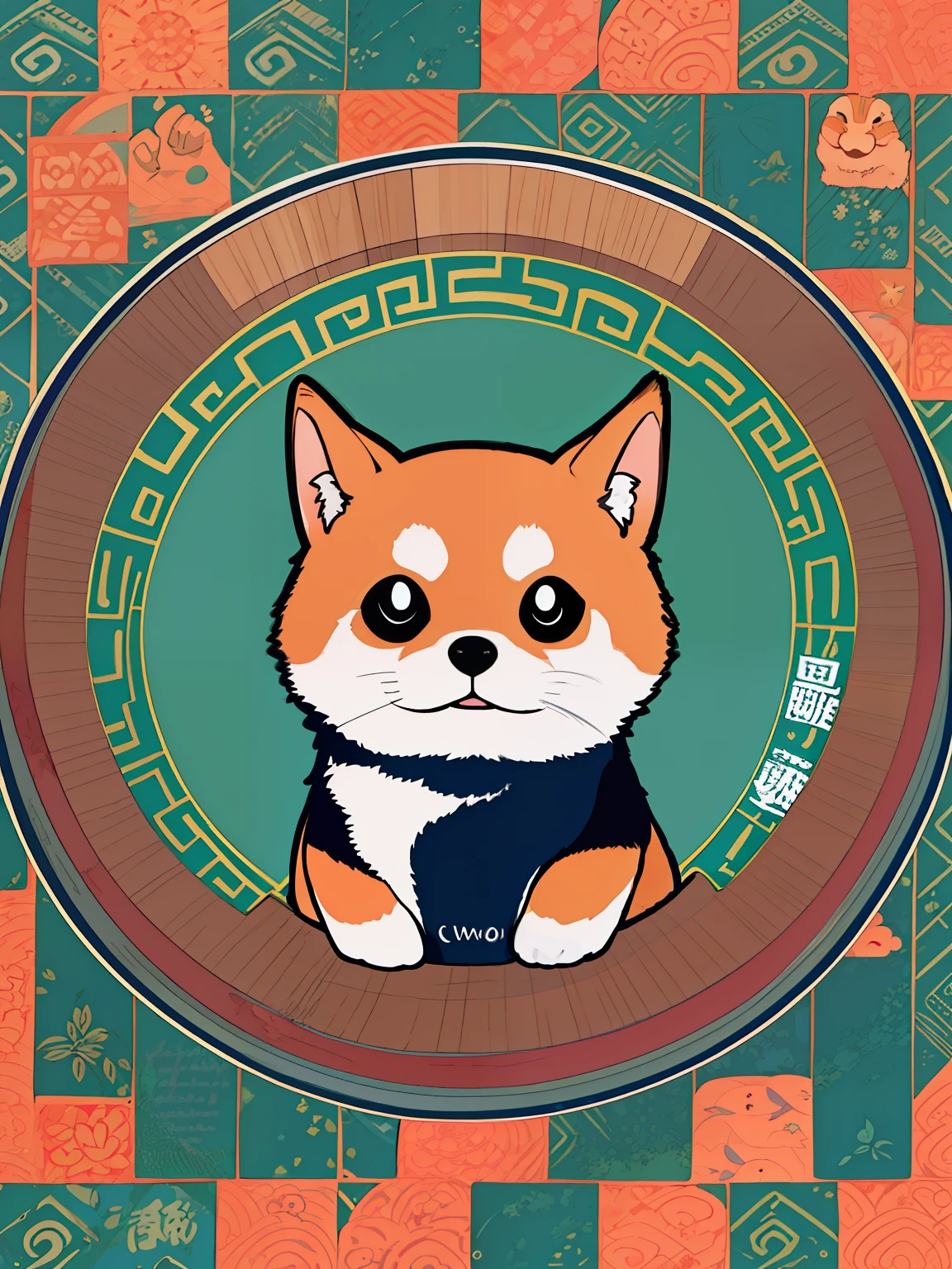 There are many different animals and text written in Chinese, hand-drawn cartoon art style, art covers, kawaii cutest stickers, sticker illustrations, Shiba Mansion, Kono Misei, cute features, Nakamoto,