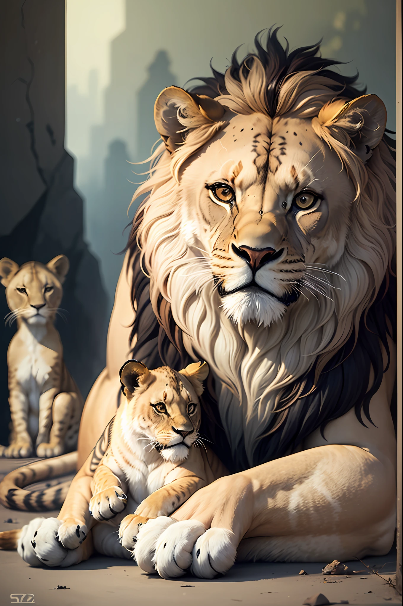 lion head animal illustration