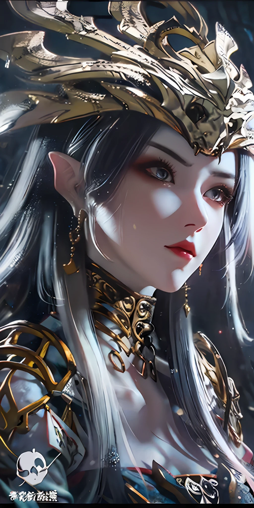 um close de uma mulher com cabelos brancos e uma máscara branca, linda pintura de personagem, Guweiz, artwork in the style of Guweiz, divindade de cabelos brancos, por Yang J, arte de personagem épica e requintada, Arte impressionante de personagens, por Fan Qi, por Wuzhun Shifan, Guweiz on pixiv artstation