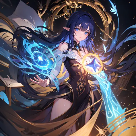 death,blood,night, dark, (Fantasy),Infinite,deep blue sky,The abyss of knowledge,knowledge,((masterpiece)), (((best quality))),((beautiful detailed eyes)),(eyelash),Monster,(1 girl),blue hair,long hair,abyss eyes,Shiny skin,oil,small breast,(bird body,feat...