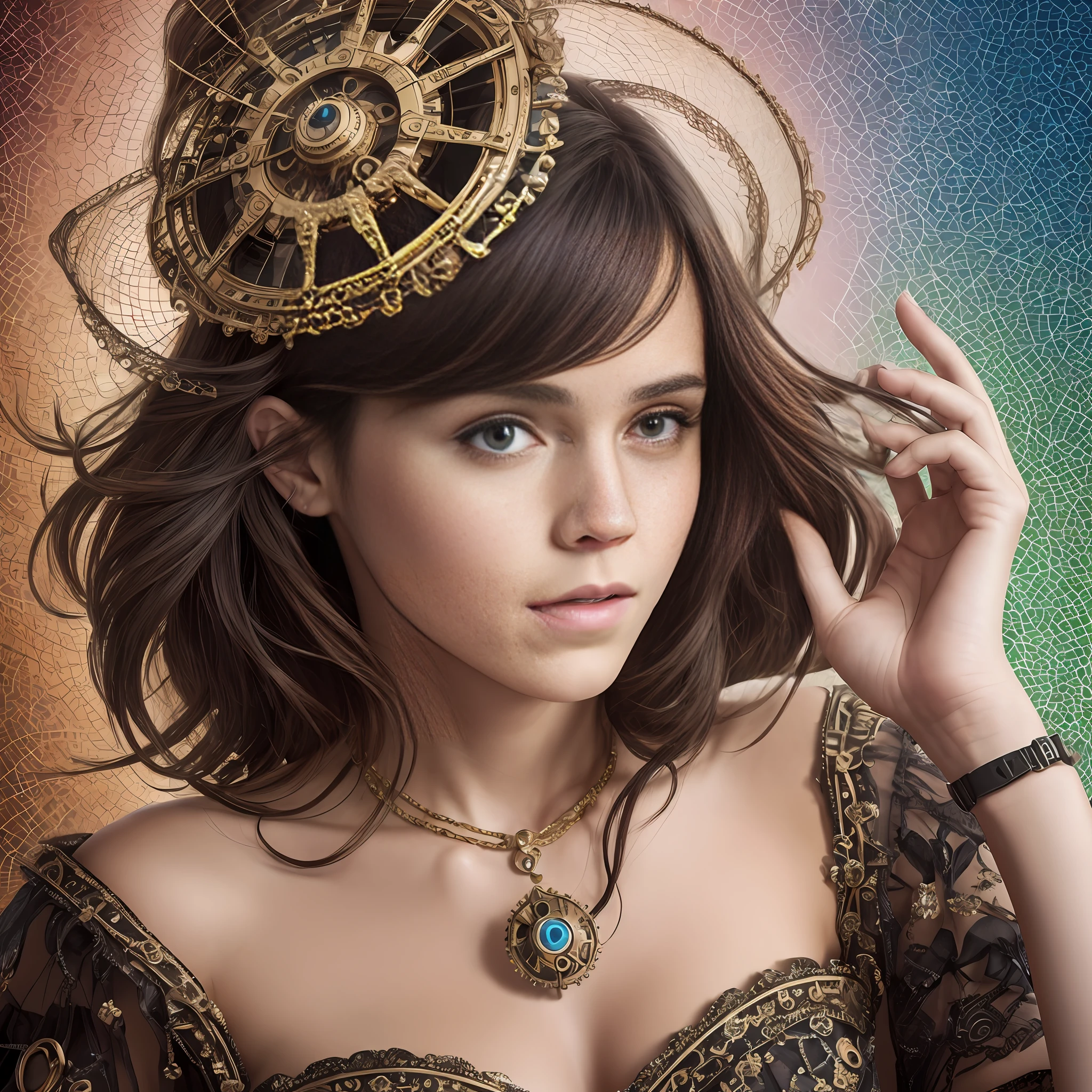 ((emma watson: 1.5)), (Hermosa Impresionante Mujer Steampunk), ((cuerpo entero: 1.3)), (ftorealista:1.5), (Ojos ultra detallados), ((cuerpo ultra detallado)), Cara bonita y perfecta con piel suave. Cara perfecta y bonita., impresionante cuerpo femenino, (((manos ultra detalladas))), (piel muy detallada), (obra prima:1.3) (Concepto de arte fantástico), tendencia en artstation, (hiperdetallado), arte digital, Motor irreal, 32k, ultra alta definición |, imagen centrada, bokeh, Lenseflare, dirección: Emil Melmoth, Marcin Nagraba , Rebeca Millen, filmado com Hasselblad X1D - 50c