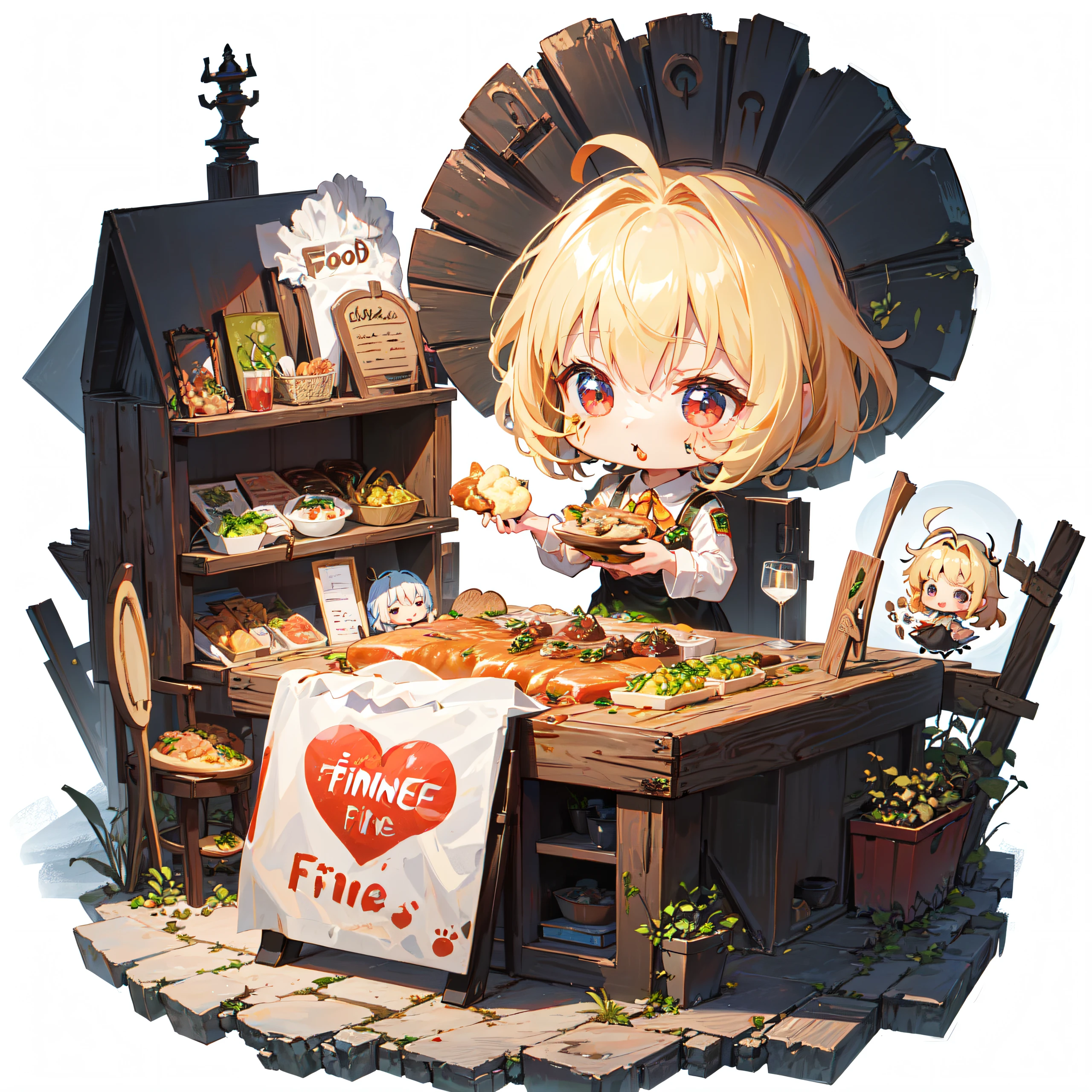 [(white background:1.4)::5],(chibi:1.3),bottle bottom,lampstand,pedestal,platform,(fine food:1.8)