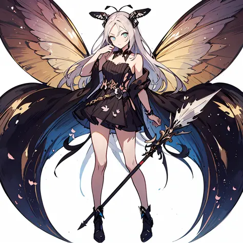 anime - stylistic image of a woman in a sci-fi costume, insect trainer girl, with bee wings, shadowverse style, trending on arts...