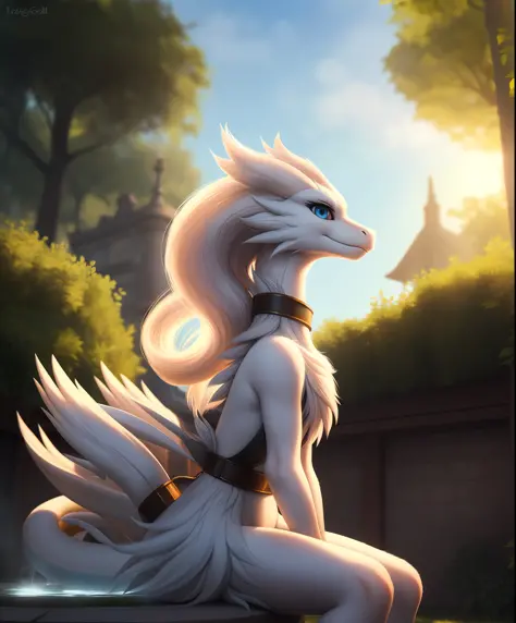 uploaded on e621, ((by Lostgoose, by Silverfox5213, by Joaqun Sorolla)),
solo submissive (((dragon Reshiram))) with ((white body)) and ((neck tuft, chest tuft, winged arms, long white hair, long neck)) and ((clear blue eyes)), wear silver ring))),
((detail...