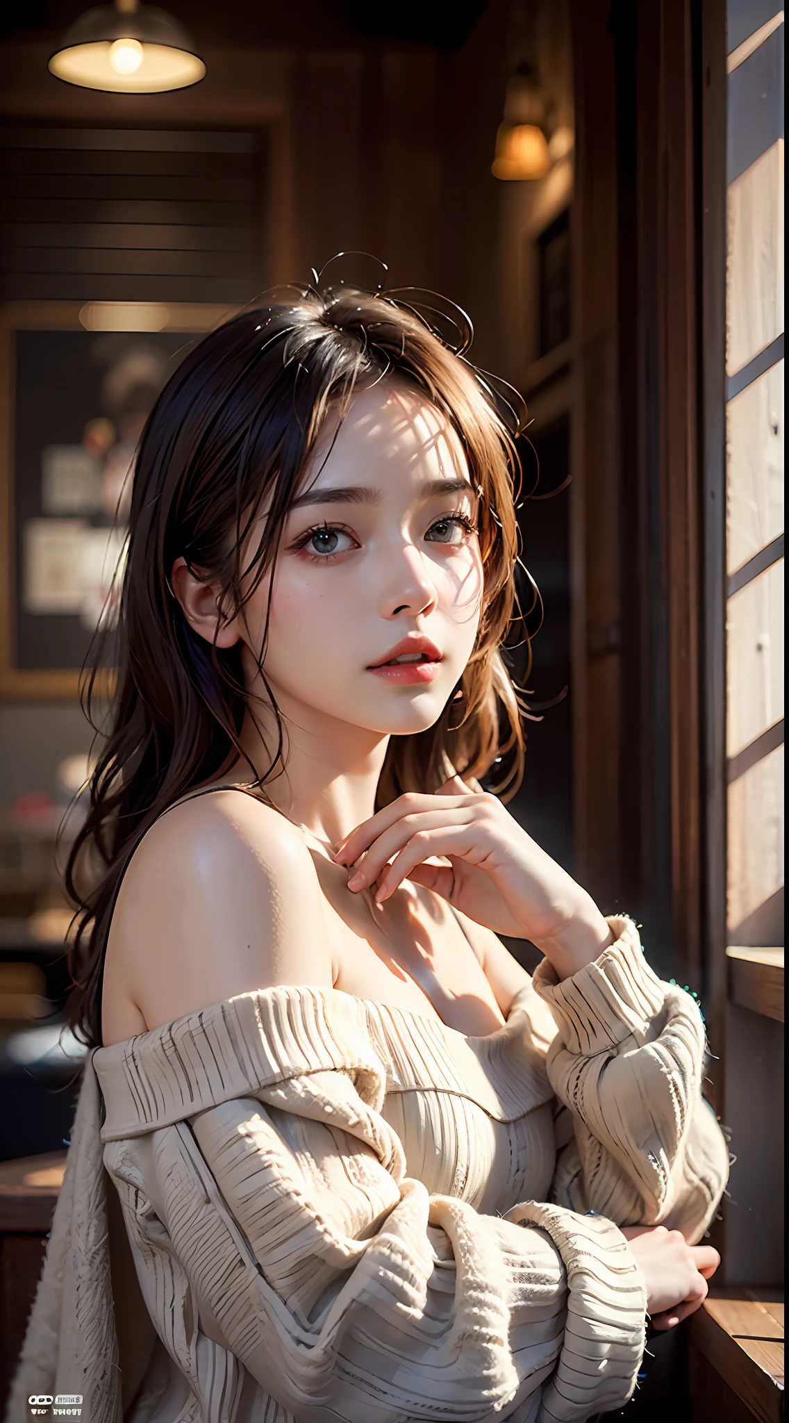 Best Quality Masterpiece Ultra High Res Photorealistic14 Raw Photo 1girl Off Shoulder