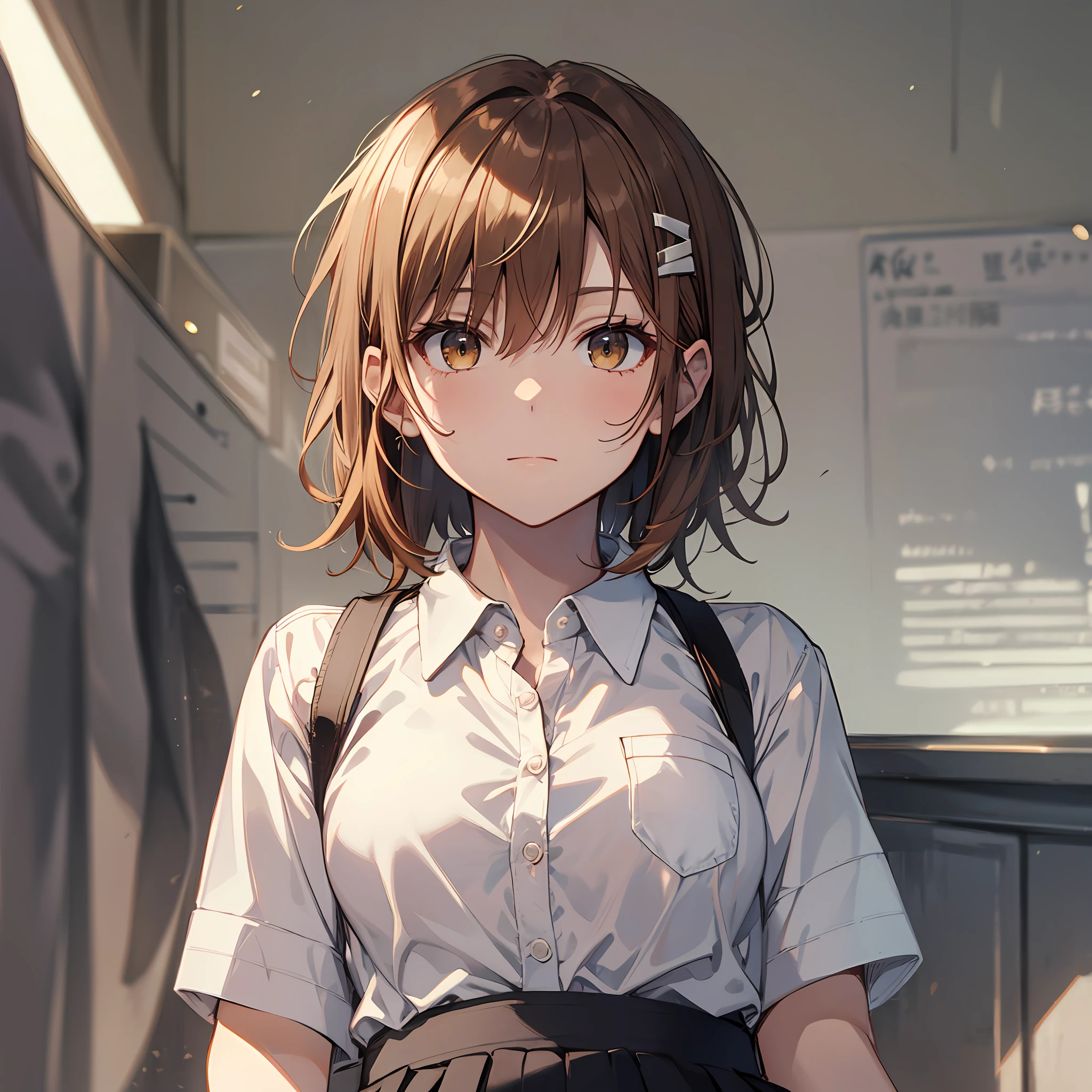 make, best qualiy, Misaka_mikoto, brown eyess, Short_hair - SeaArt AI