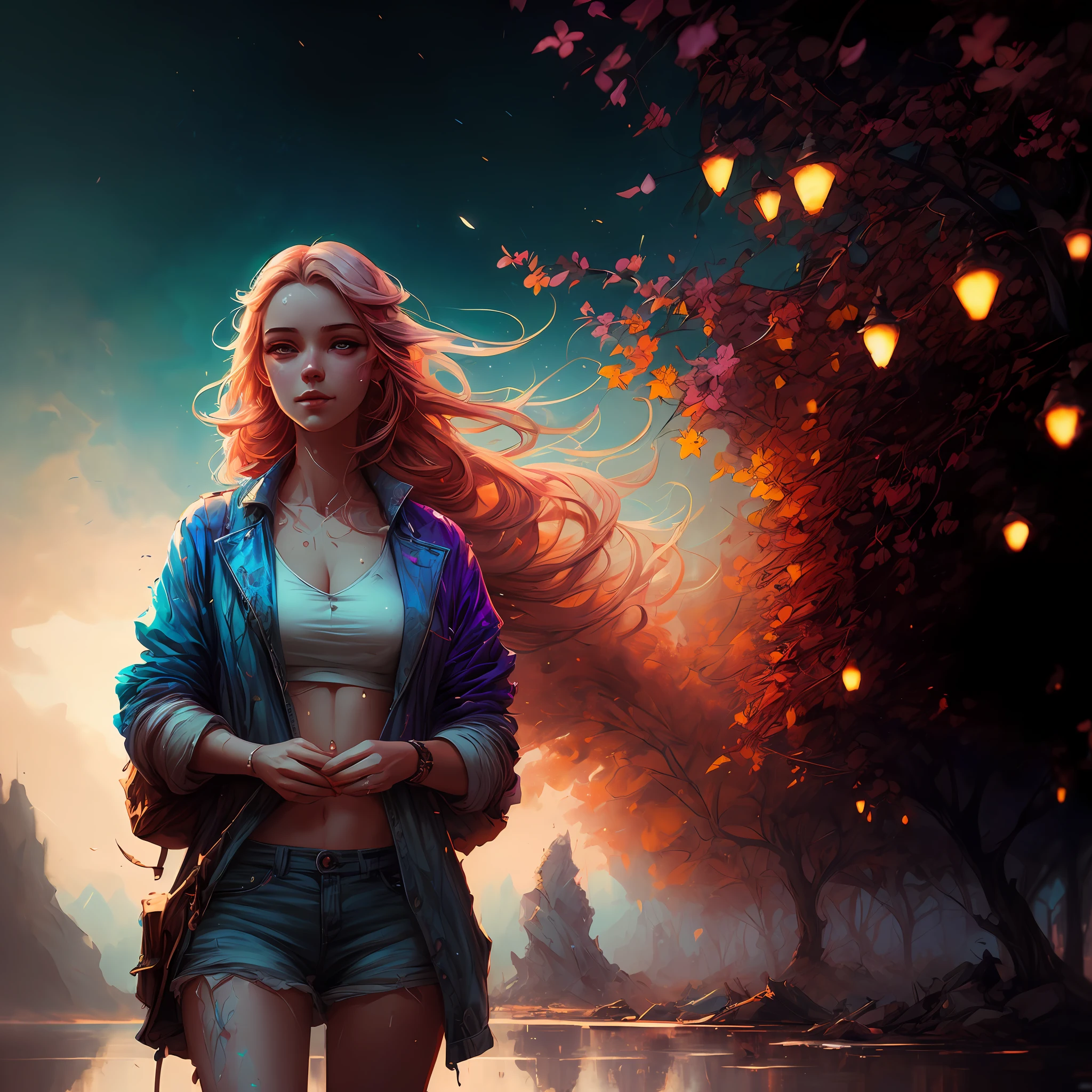 full length body shot,(((ultra warm bright pastel colors))), orange pink white colors, sharp focus, ultra high contrast, lut, ultra insane high resolution intricate textures, texture indentation, there is a gorgeous girl standing on sand wind in the hair, (((((Charlie Bowater, art by Alena Aenami, art by Albert Bierstadt, art by Carne Griffiths))))), luminism, light placement art, octane render, ultra intricately detailed, ultra maximalism, romanticism, 2.5D Parallax Effect, backlight, wet reflections, chromatic aberration,  multiple lighting sources, luminism, spectacular backlight, volumetric ambient occlusion, best lighting, best light play, light bounce, wet  light reflections