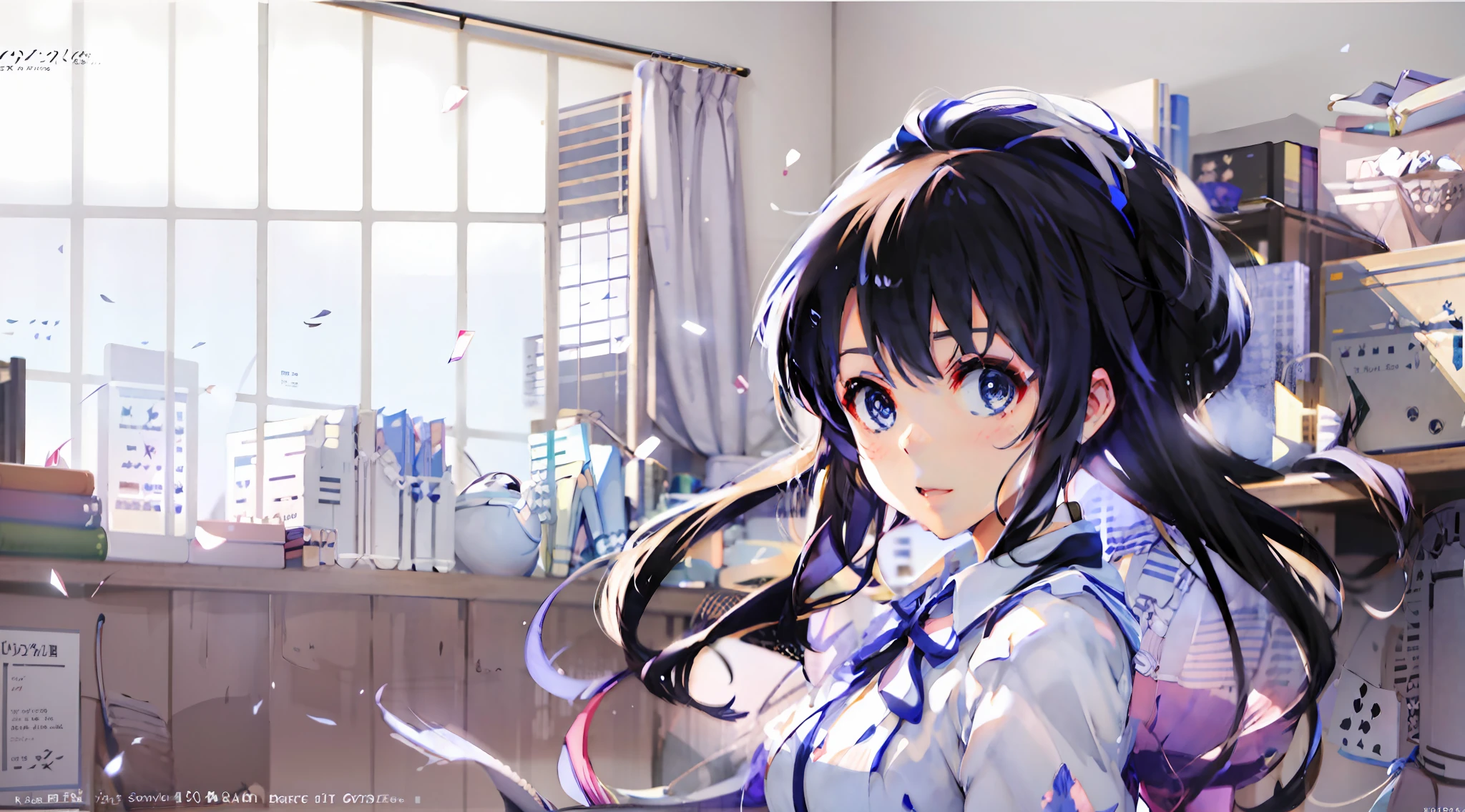 anime girl with long hair and ponytails in black and white, 4k manga wallpapers, Anime style 4 K, 4k anime wallpaper, anime. Soft lighting, hd anime wallaper, Makoto Shinkai and Artgerm, anime shading), makoto shinkai art style, Anime wallpaper 4 k, Anime wallpaper 4k, anime moe art style