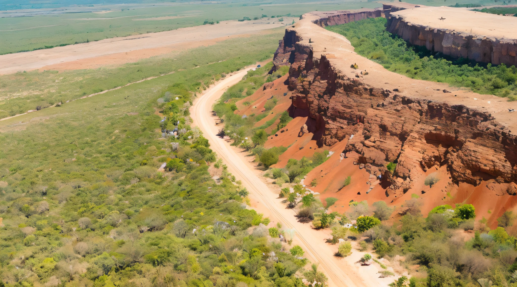 Desierto de la Tatacoa, Paisaje desértico colombiano, Vista de pájaro