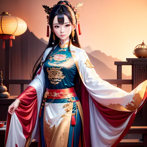 Ancient style Zhang Daoling Tianshi，Wearing a Taoist robe，