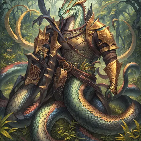 male, serpent dragon, gorgeous, knight, slit,  tip