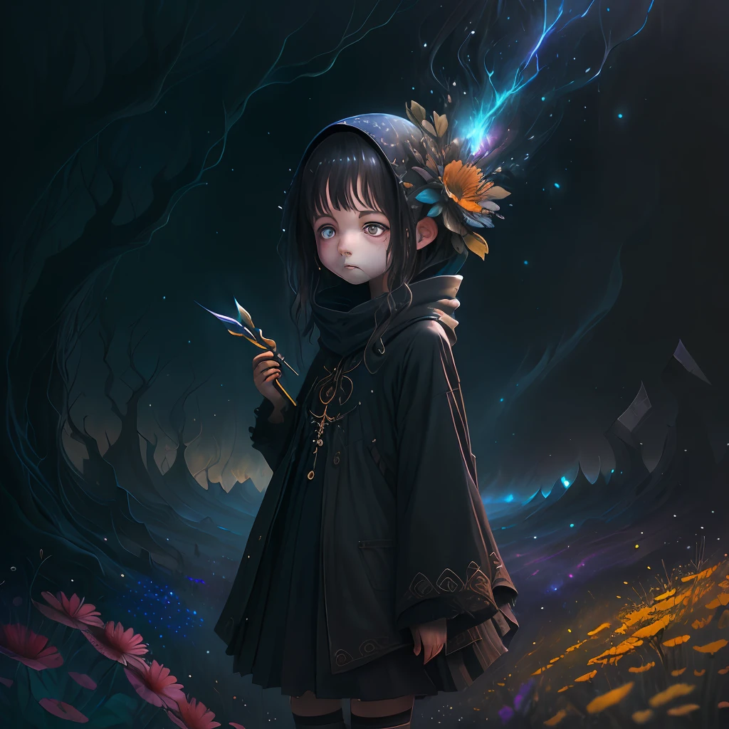 (Artist: Suehiro Maruo) (Acrylic paints),
(Shy girl:1.5), (Transformation scene:1.2), (Dark elements:1.5),
(Warm imagery:1.5), (Cute outfit:1.2), (Vibrant colors),
(Surreal imagery:1.5), (Unsettling wand), (Enchanting background),
(Breathtaking landscapes), (Flower meadow), (Dilapidated structures),
(cinematic lighting:1.3), (Deep shadows), (Intense highlights),
(Unconventional angles), (Intricate linework), (Attention to detail),
(Beauty), (Grotesquery), (Surreal elements), (Symbolic imagery),
(Sharpness:1.2), (Detail:1.2)