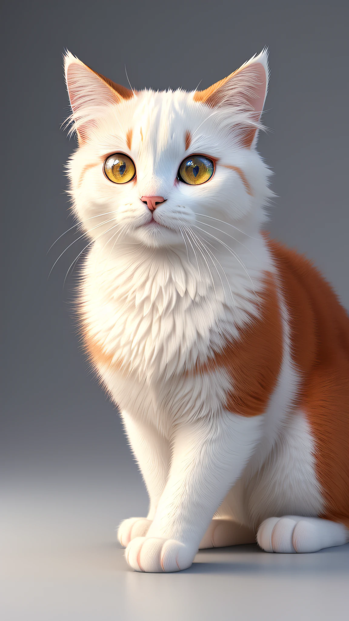 （best qulaity：1.33），（杰作：1.42），（Be authentic：1.24），（specifics：1.15），Cute Turkish Van Cat，big eyes，Lord of the Rings style，Beautiful 3ds Max rendering，Volumetriclighting，global lighting，raytraced，Detailed surrealism