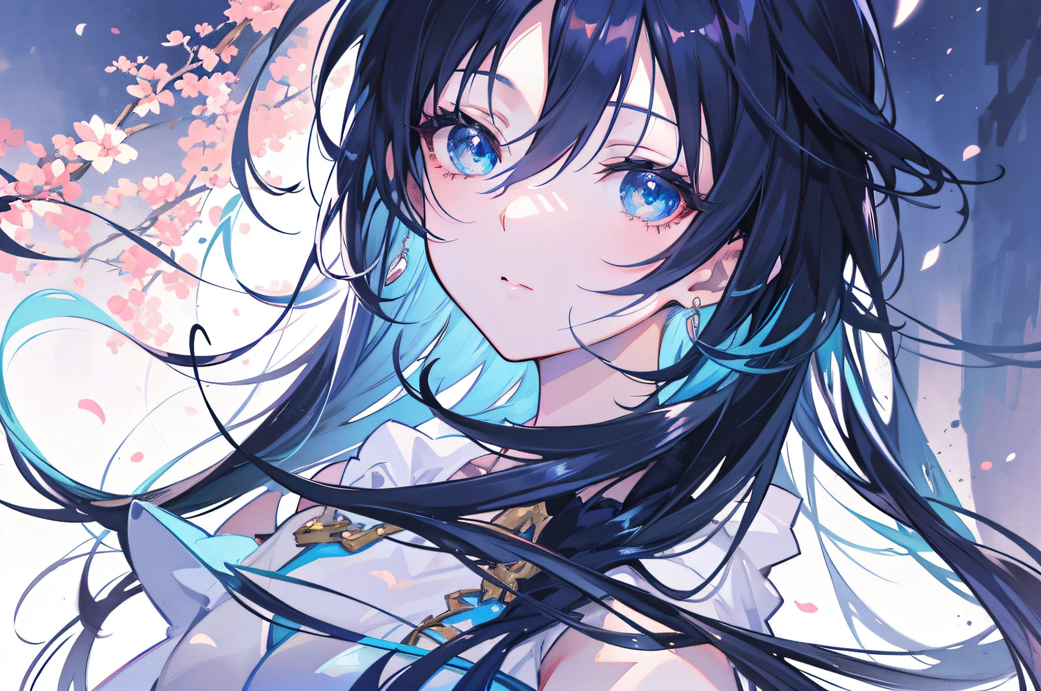 anime girl with long hair and blue eyes looking at the sky, Makoto Shinkai. a digital rendering, profile of anime girl, makoto shinkai art style, Makoto Shinkai and Artgerm, anime poster film still portrait, anime girl portrait profile, Makoto Shinkai!!, high detailed official artwork, ( ( Makoto Shinkai ) )