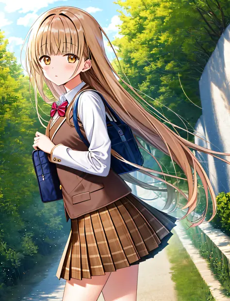 masterpiece, 1girl, Mahiru Shiina, school uniform