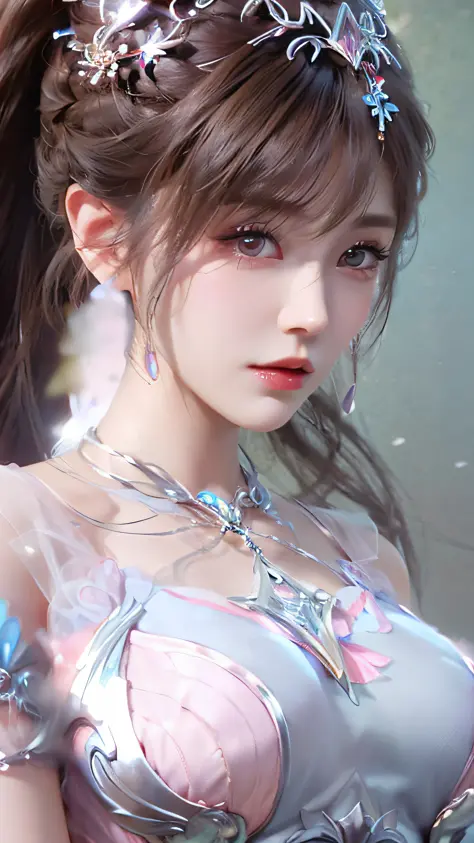 a close up of a woman with a bunny ear and a sword, queen of the sea mu yanling, portrait knights of zodiac girl, lineage 2 revolution style, Smooth anime CG art, Game CG, a beautiful fantasy empress, intricate ornate anime cgi style, drak, cinematic godde...
