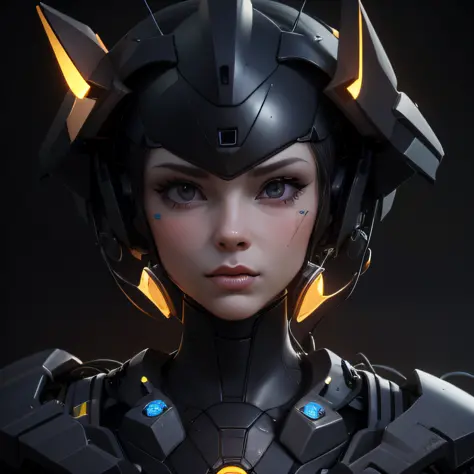 Intricate 3d rendering of a beautiful porcelain silhouette woman with ultra-detailed robot face，Cyborg Man，robot parts，Edge lights，cyperpunk，ultra-realism，anatomi，facial muscles，Cable Electrical Wires，microchips，elegantly，beatiful backgrounds，intricated，Ul...