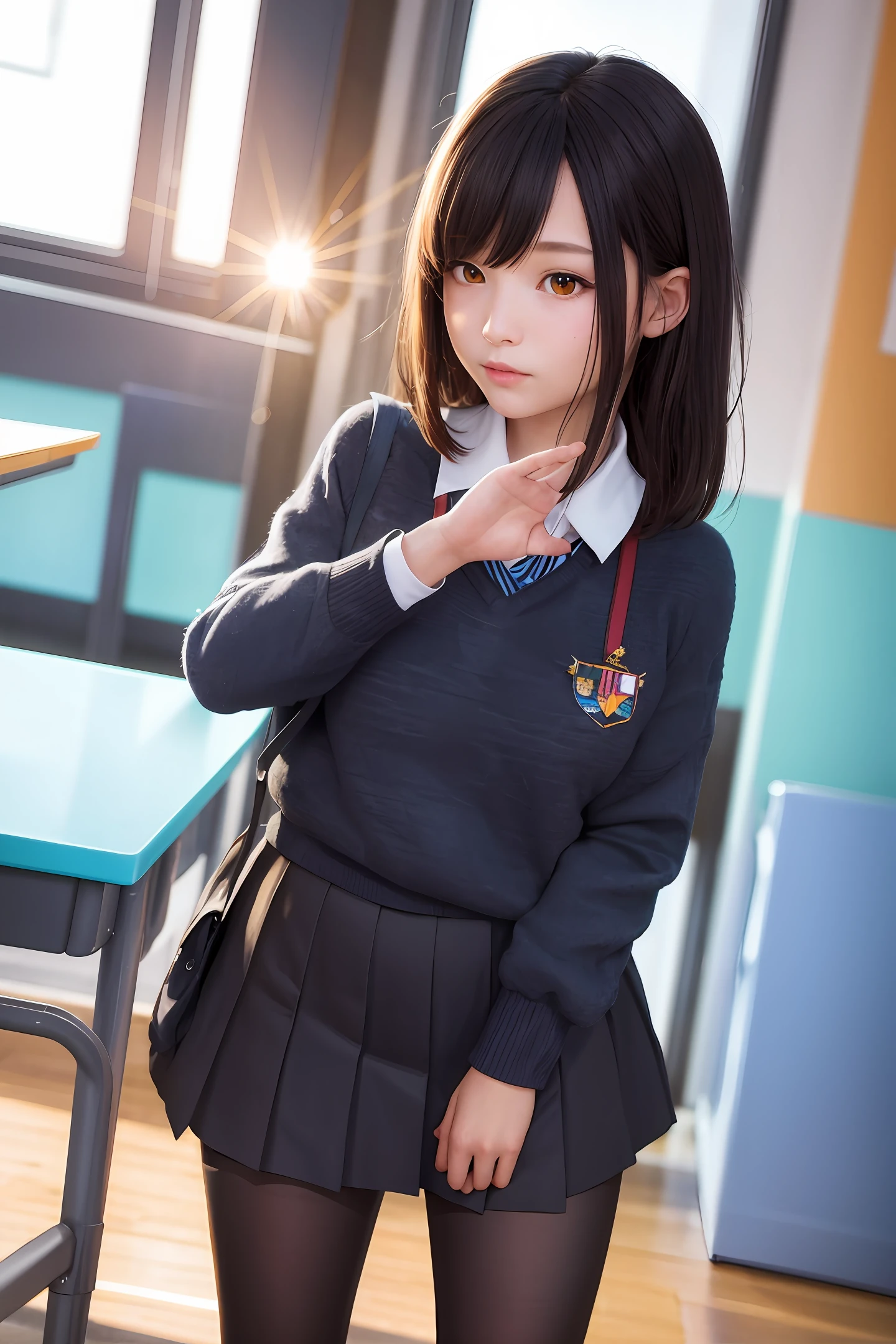 pupils，Female height 172 real pure and shy school uniform classroom short find real