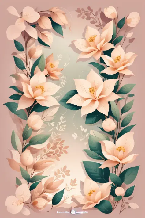 Floral background in delicate light colors