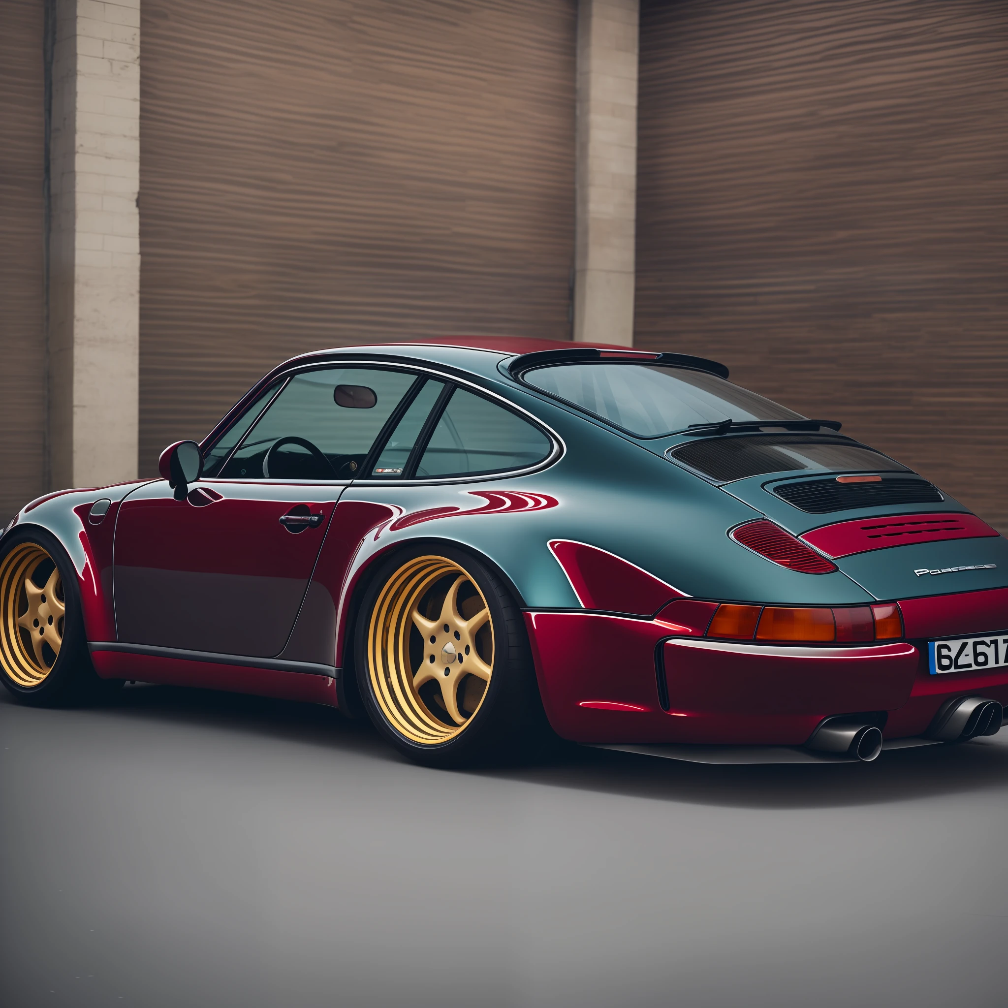 Porsche 964，RWB，broad body，refit，Green body，