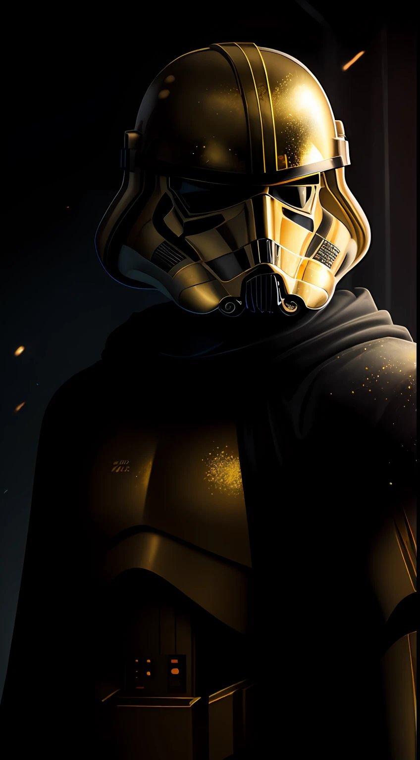 A close up of a star wars character in a helmet - SeaArt AI