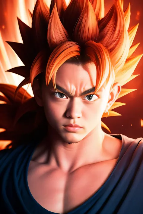 best quality, masterpiece, (realistic:1.2), son_goku, super_saiyan_blue ...