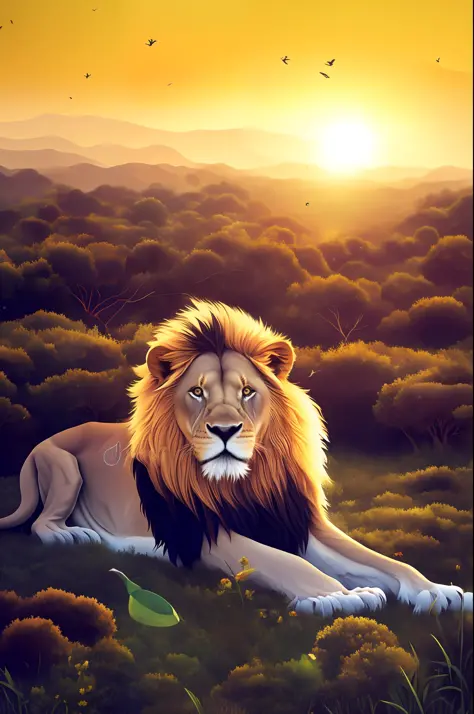 lion'el, Aslam, rochas, luz do sol, Perfect illustration, detalhes perfeitos,