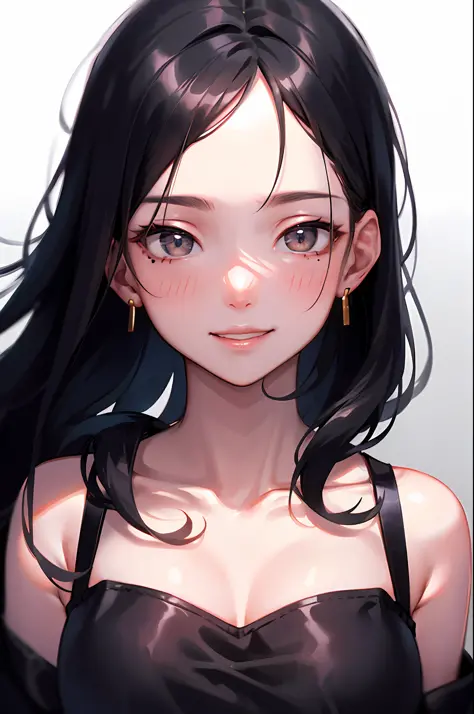 SeaArt Bot Variation 13:44:05 ((A masterpice、best  quality、high-detail))、女の子1人、(photorealestic:1.4)、独奏、White background、with a pure white background、Happy smile、Smile happily、pretty black hair、Shorthair、big eye、Distinct double eyelids、Lashes、Put your ears ...